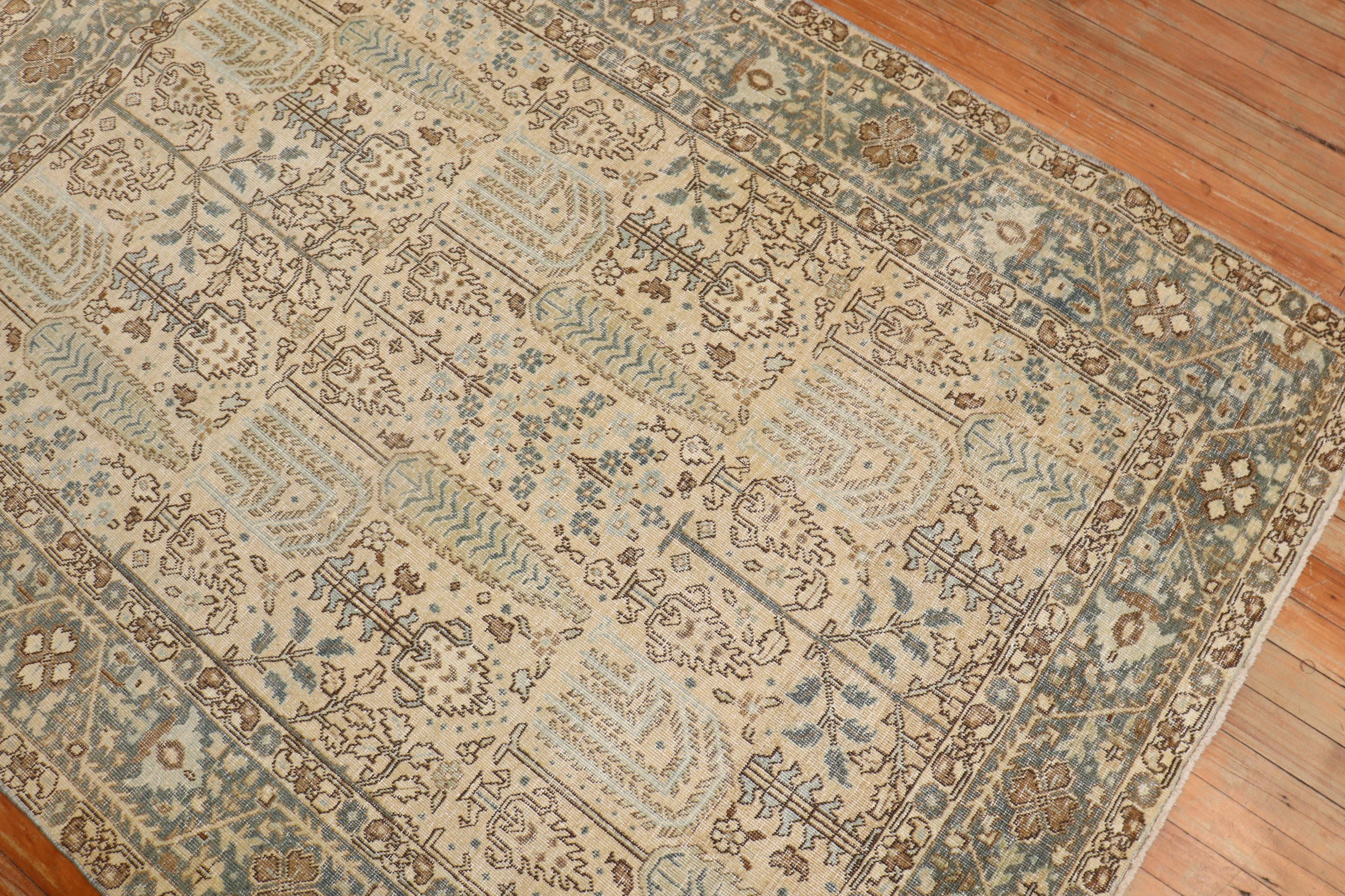 Weidenbaum Antiker Persischer Täbris Teppich (Bakshaish) im Angebot