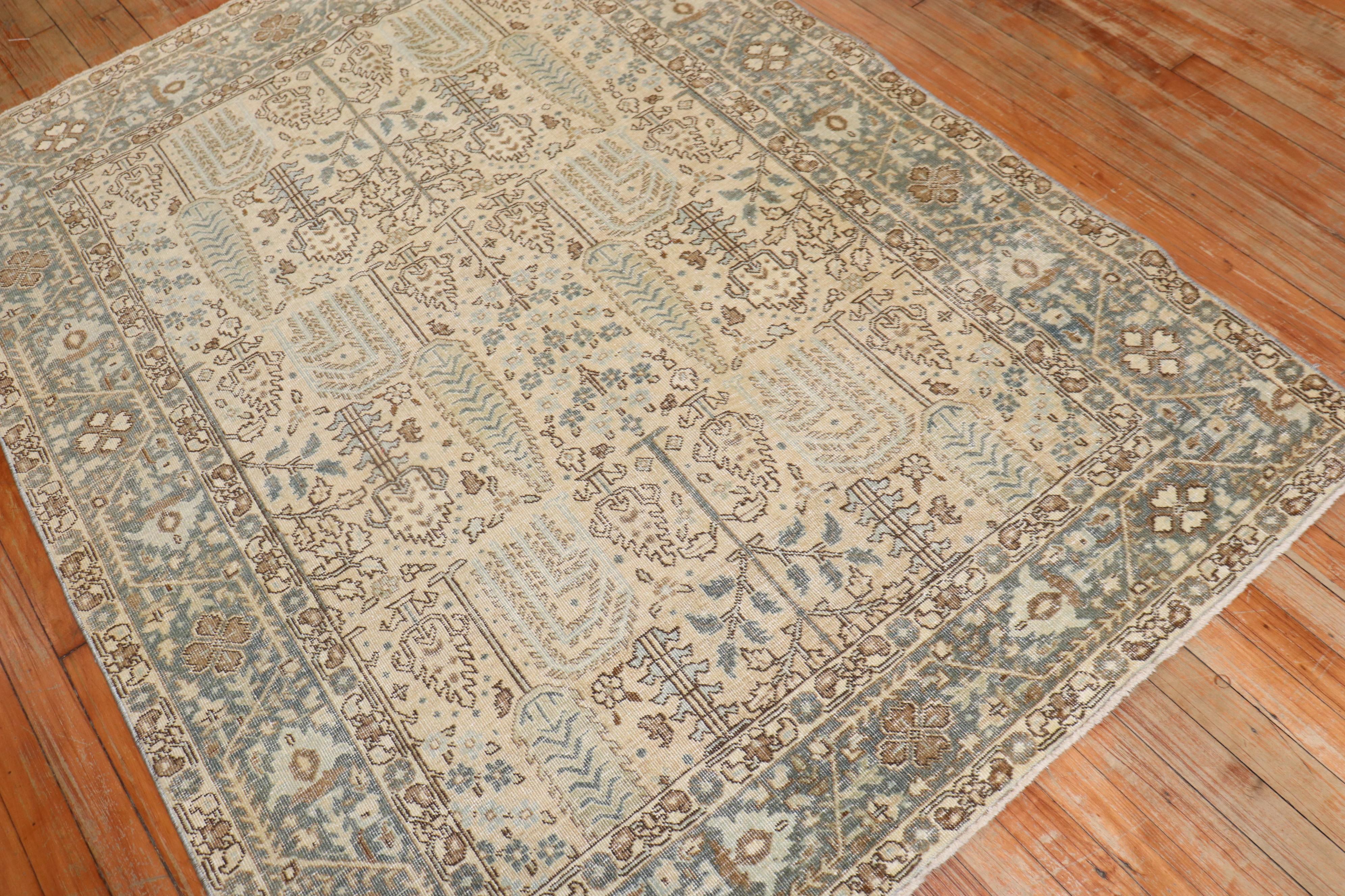 Weidenbaum Antiker Persischer Täbris Teppich im Angebot 1