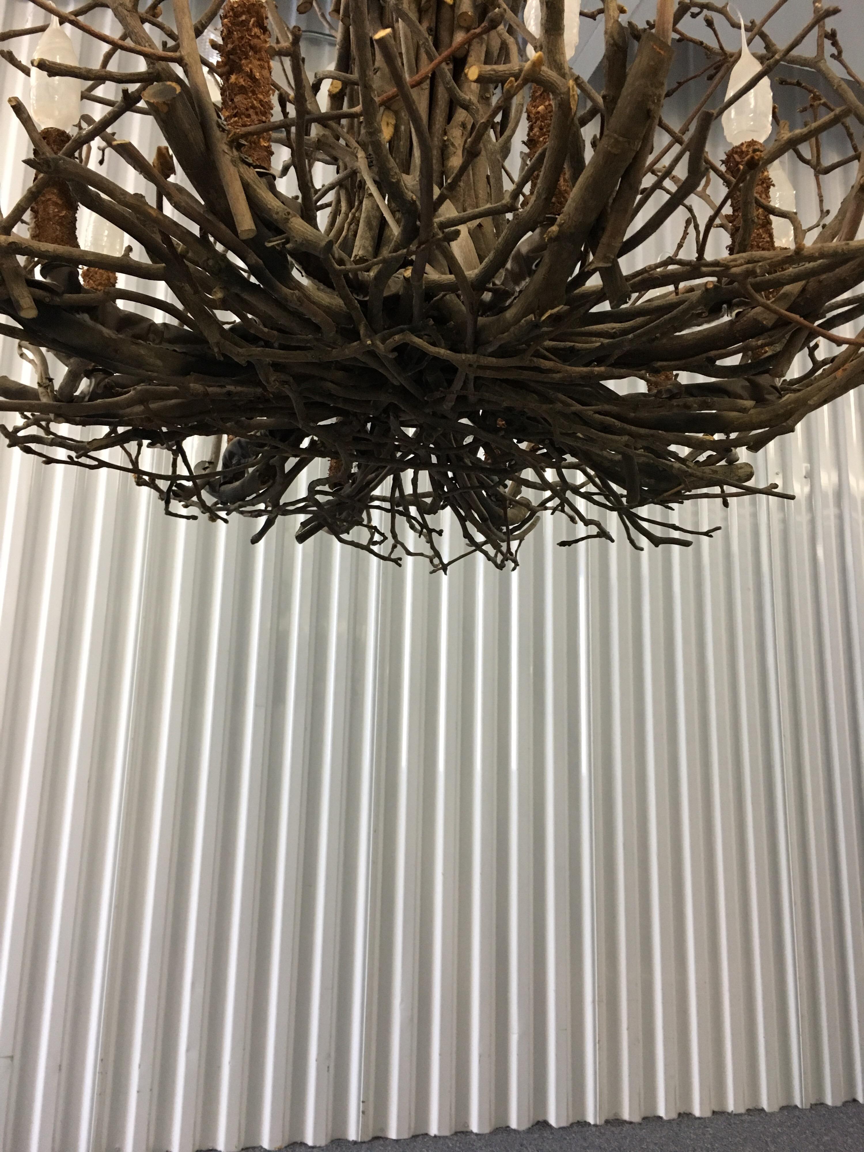 Willow Twig Branch Eight Arm Chandelier 3