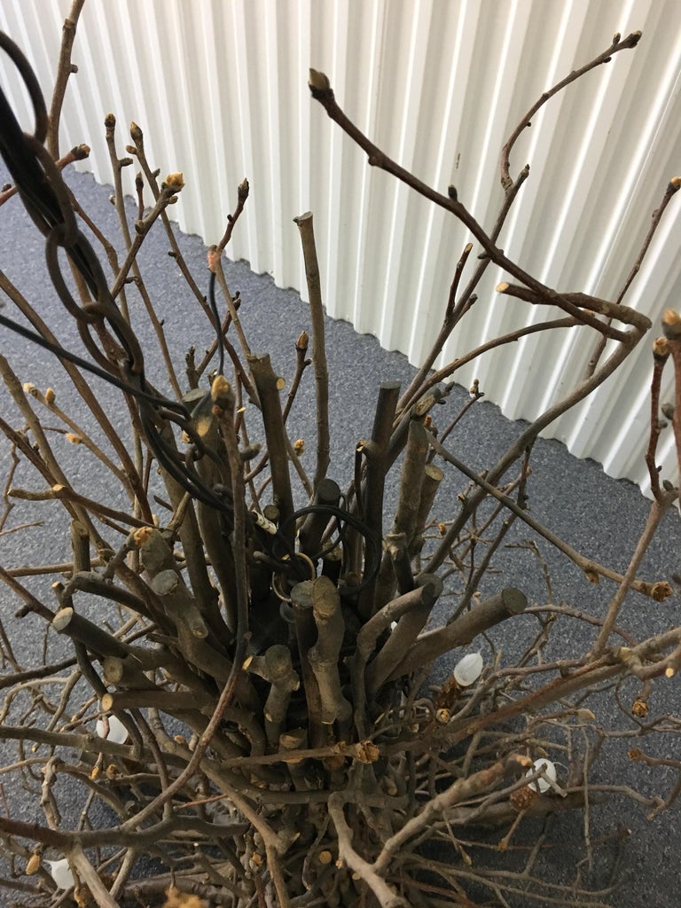 Willow Twig Branch Eight Arm Chandelier For Sale at 1stDibs