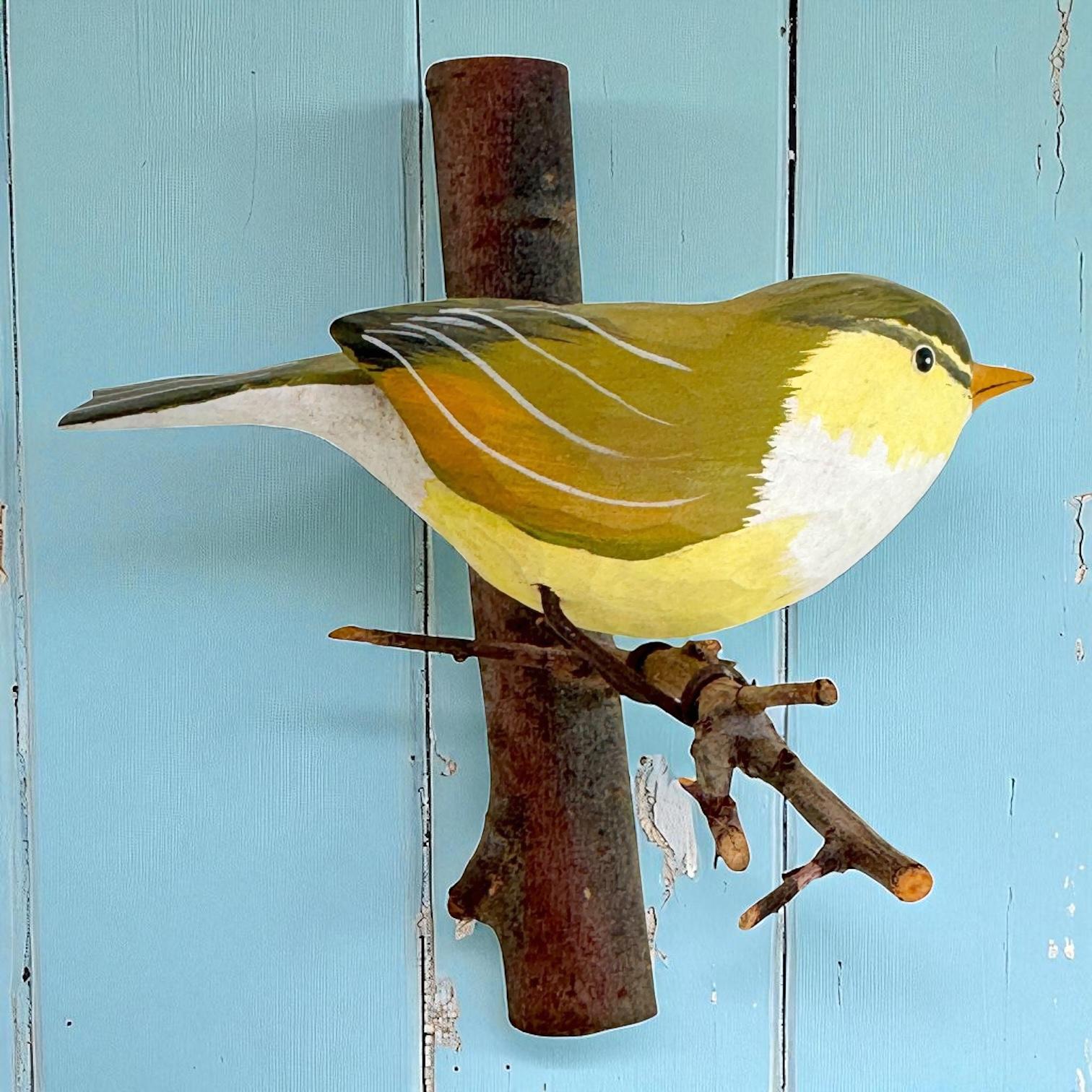 Fauvette des saules Viechtauer Oiseau en bois sculpté Folk Art Black Forest Antique Autriche en vente 8