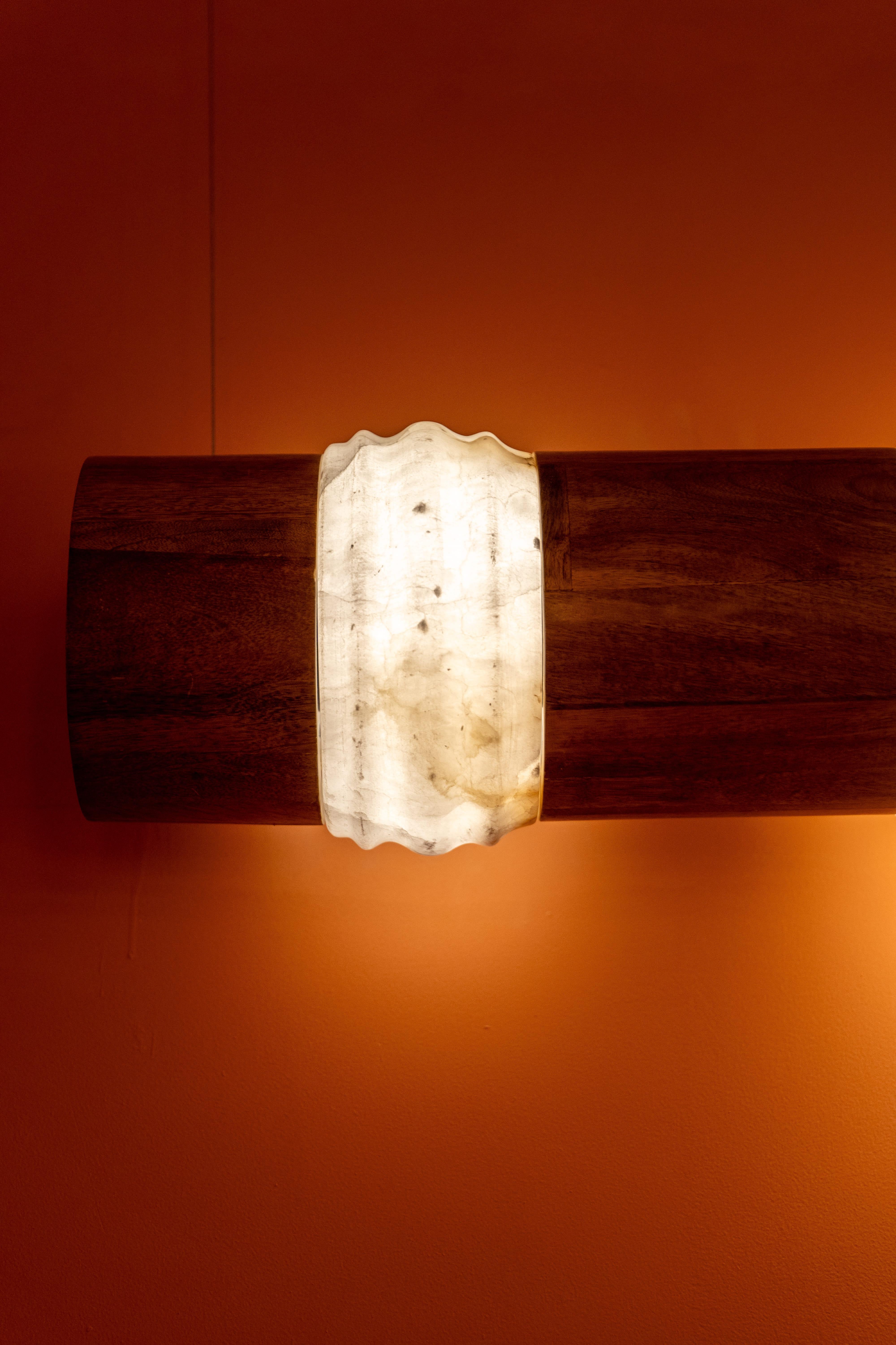 Acier inoxydable Willow Warmth Une applique murale en vente