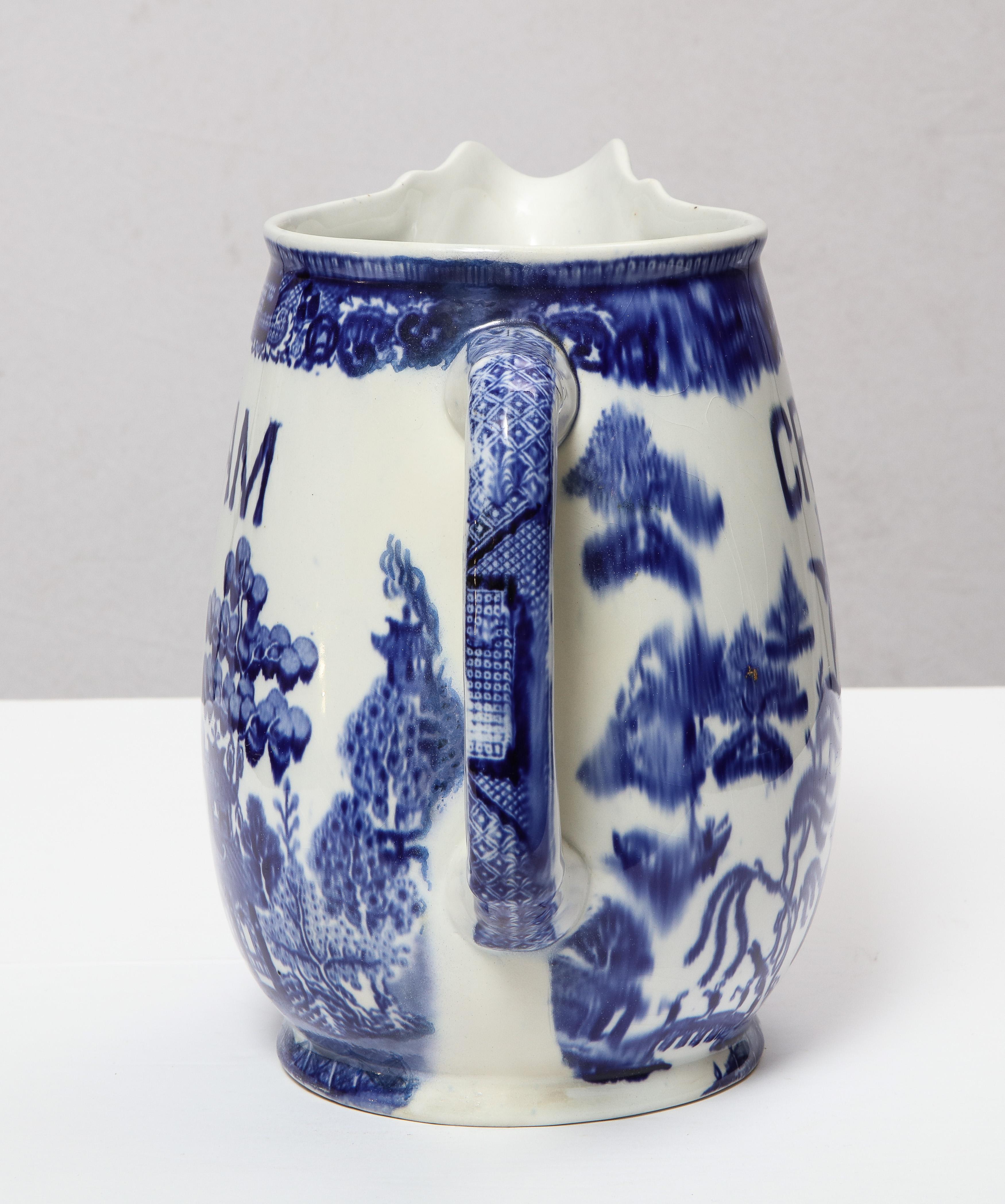 blue willow pitcher
