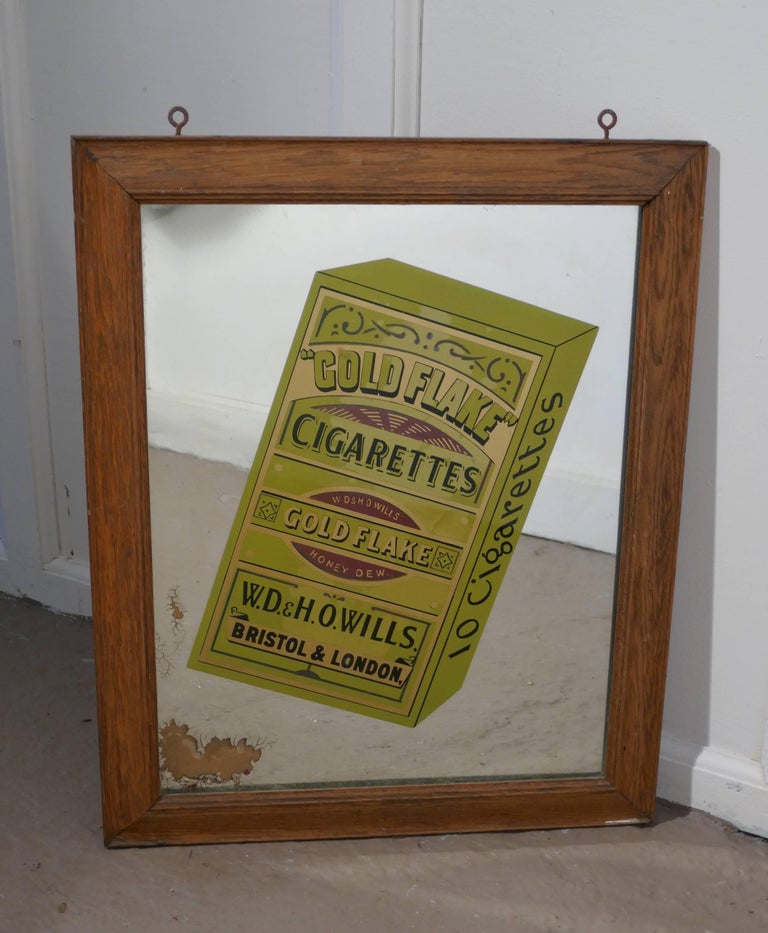 Wills Gold Flake Cigarettes Advertising Mirror For Sale at 1stDibs