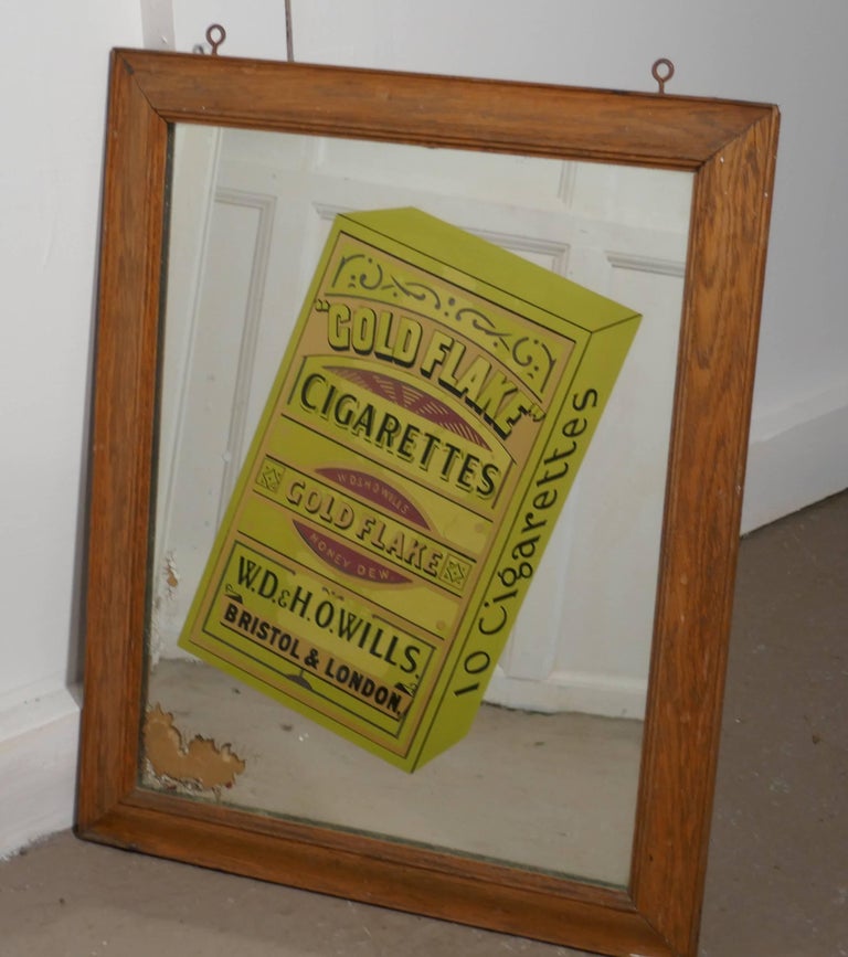 Wills Gold Flake Cigarettes Advertising Mirror For Sale At 1stdibs