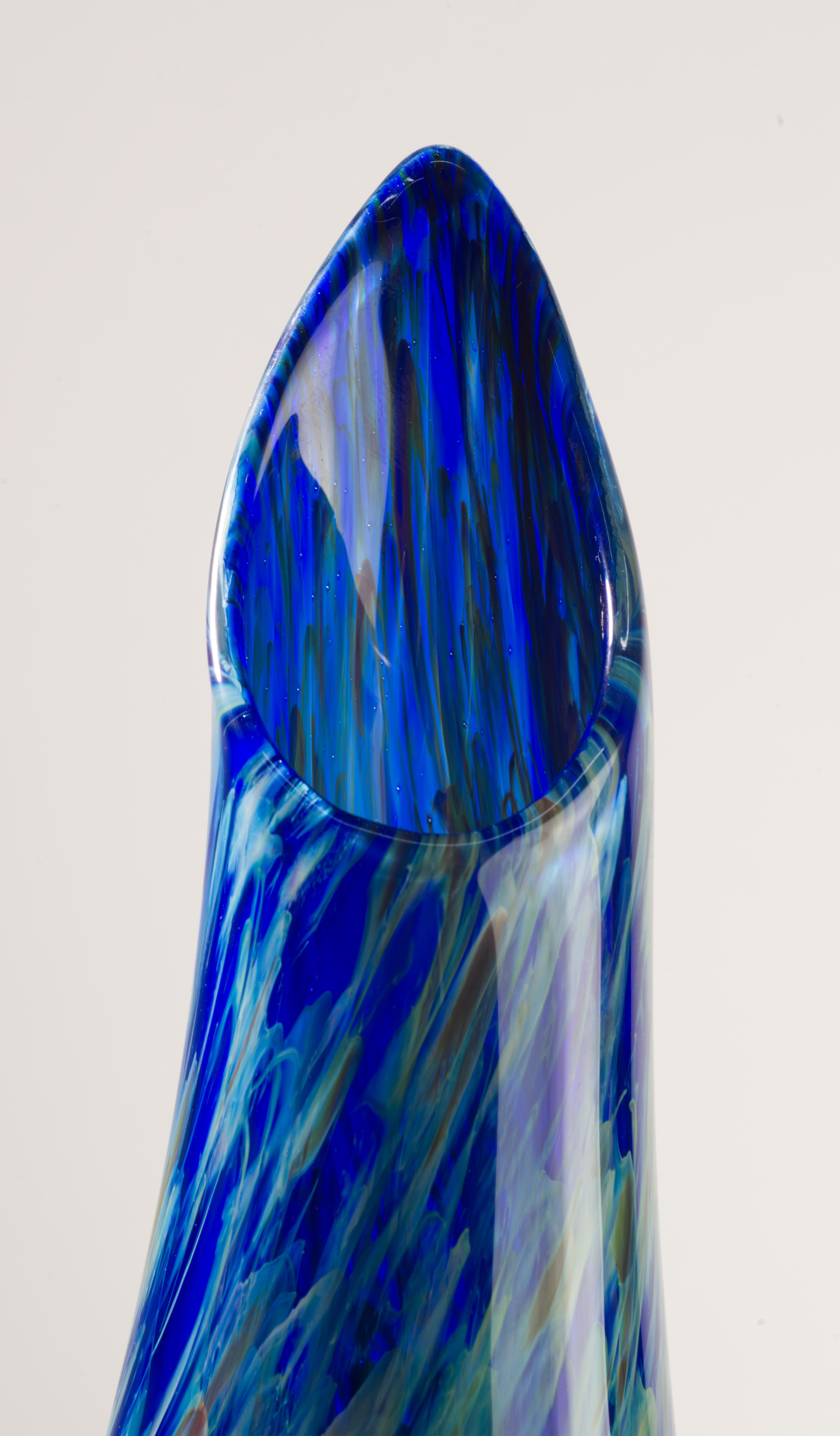 Willsea O'Brien Sculptural Vessel Vase, New York Art Studio Glass For Sale 1