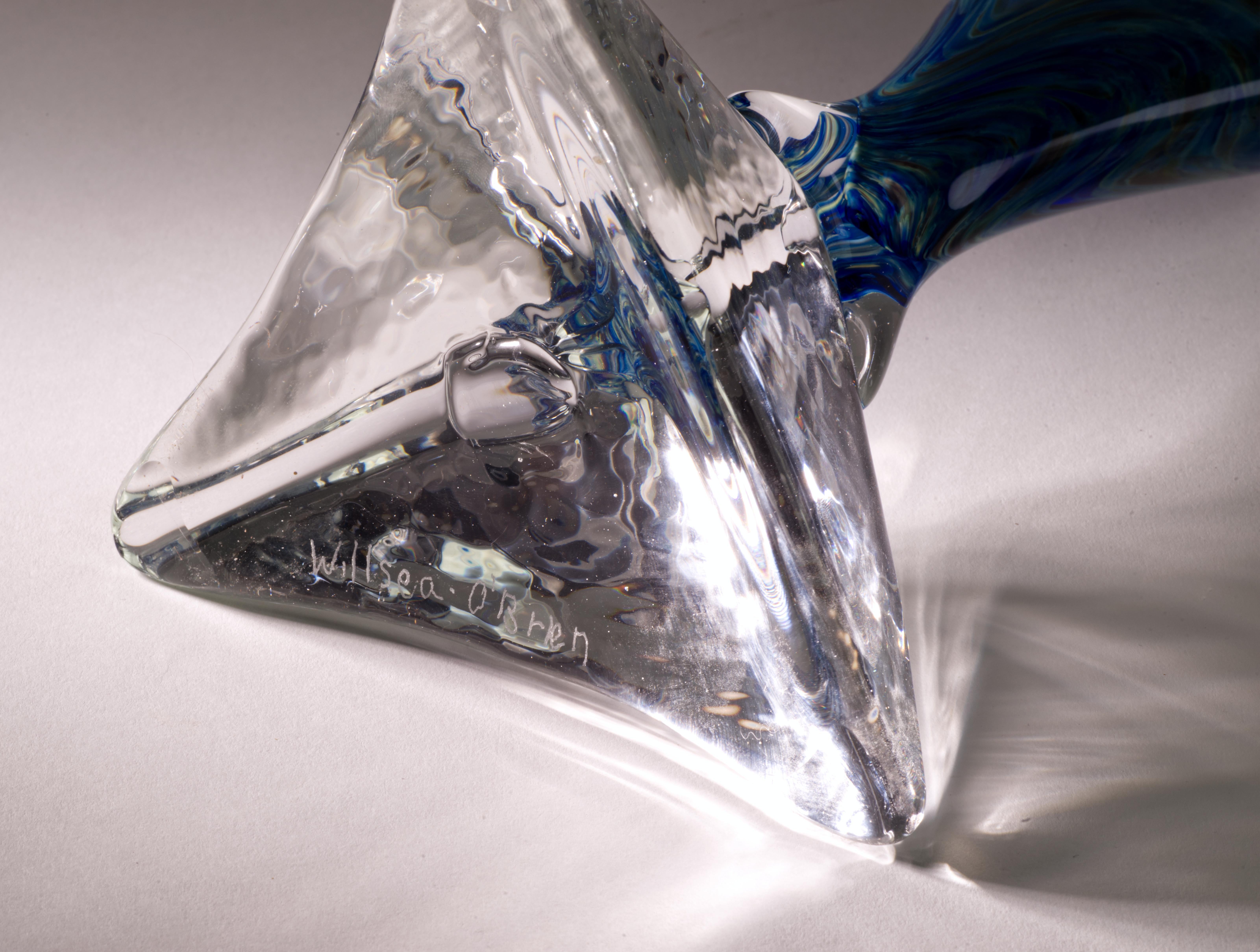 Willsea O'Brien Sculptural Vessel Vase, New York Art Studio Glass For Sale 3