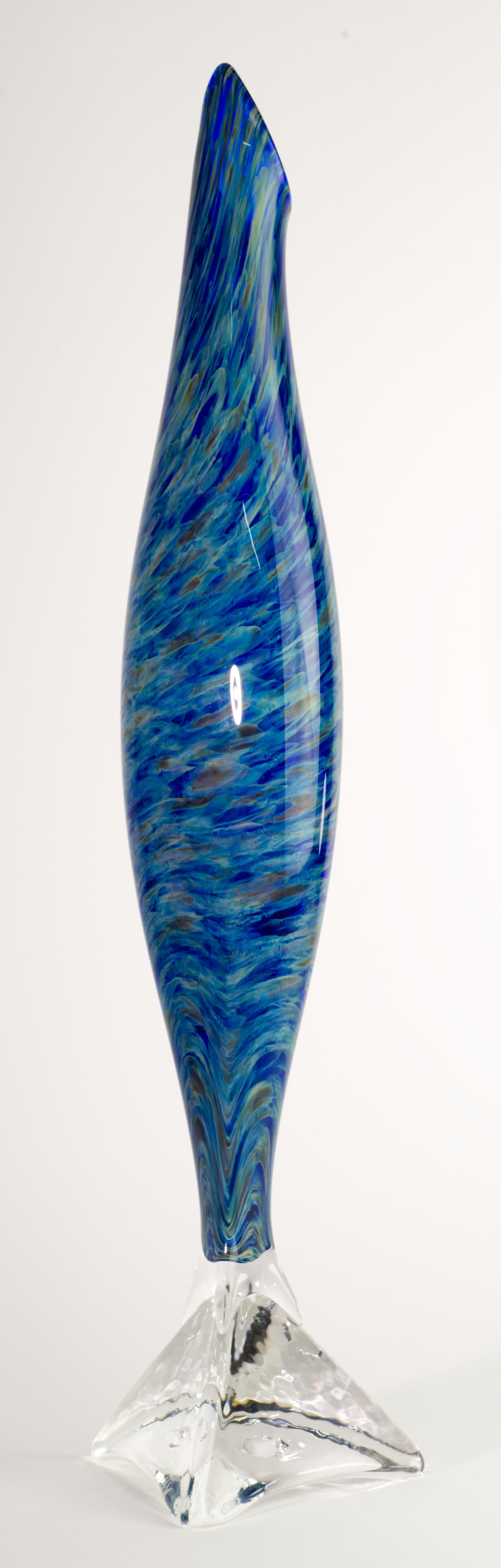 American Willsea O'Brien Sculptural Vessel Vase, New York Art Studio Glass For Sale