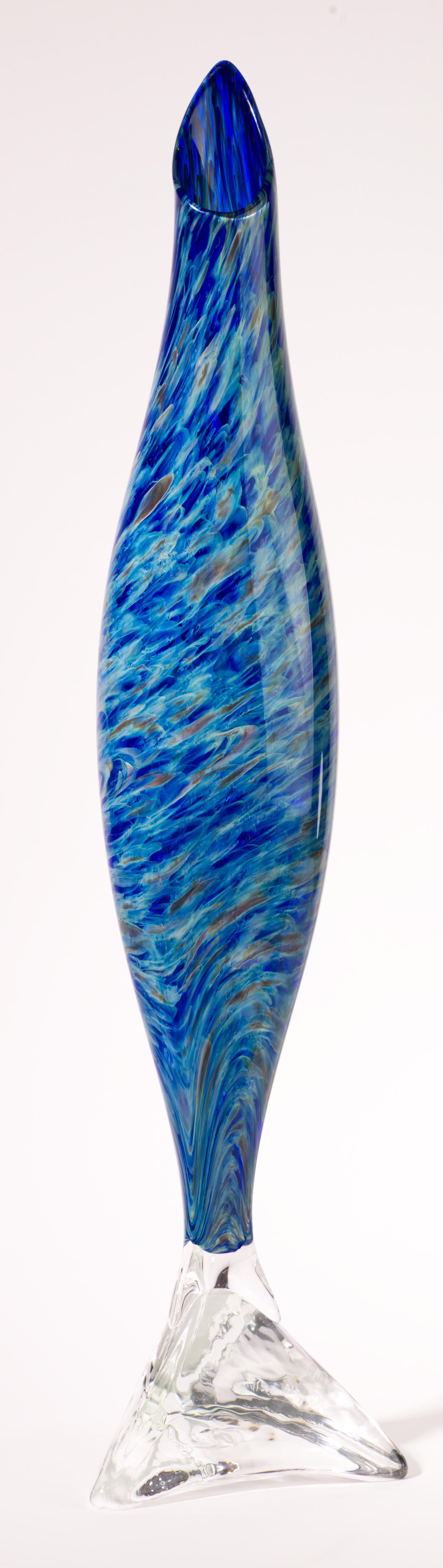 Hand-Crafted Willsea O'Brien Sculptural Vessel Vase, New York Art Studio Glass For Sale