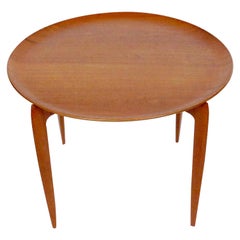 Willumsen and Engholm for Fritz Hansen Folding Teak Tray Table