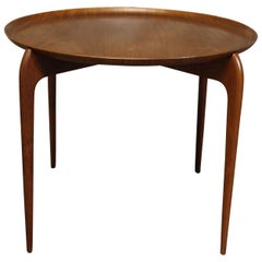 Willumsen & Engholm Danish Teak Side Table with Removable Tray Top