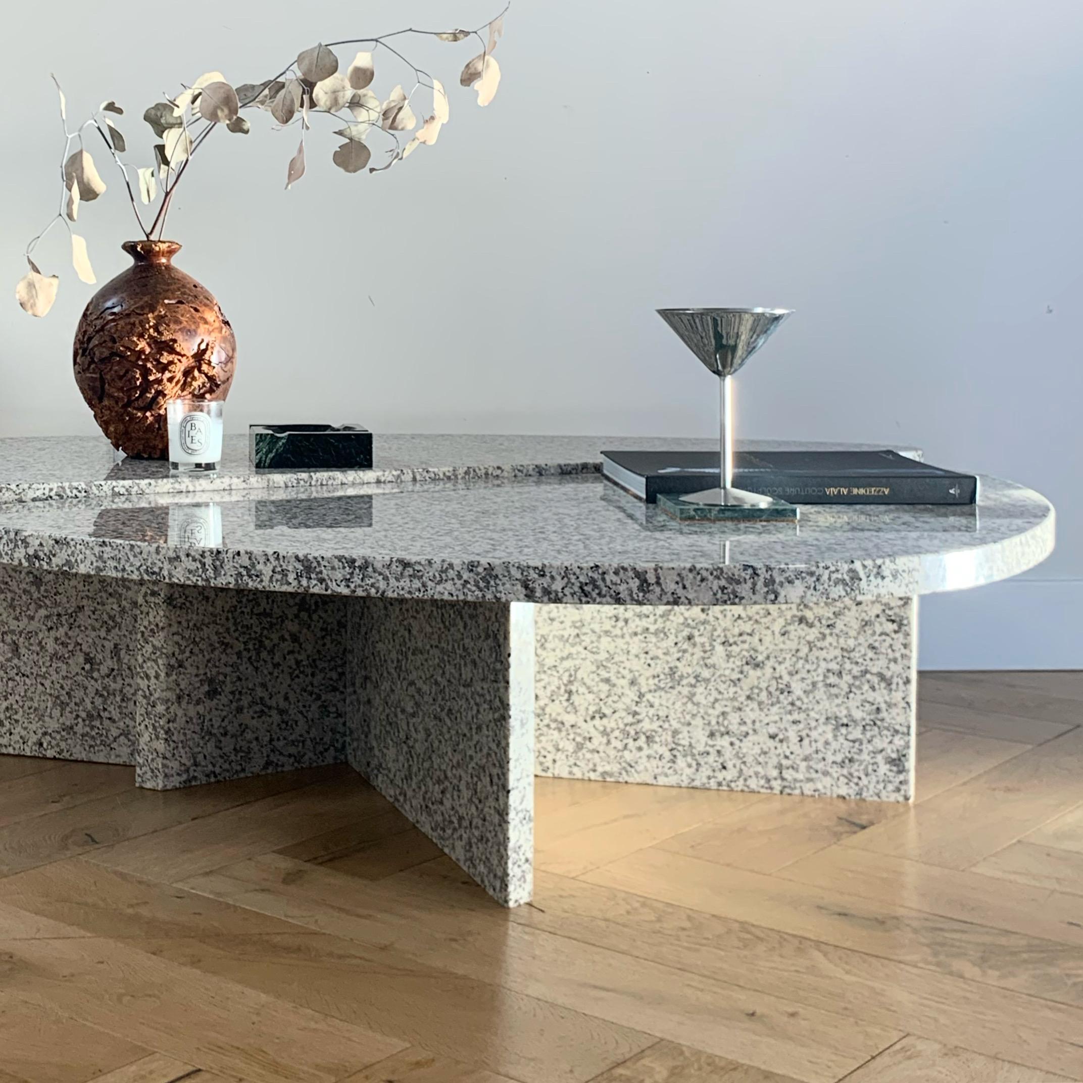 Willy Ballez Granite Marble “Petal” Coffee Table, circa 1975 12