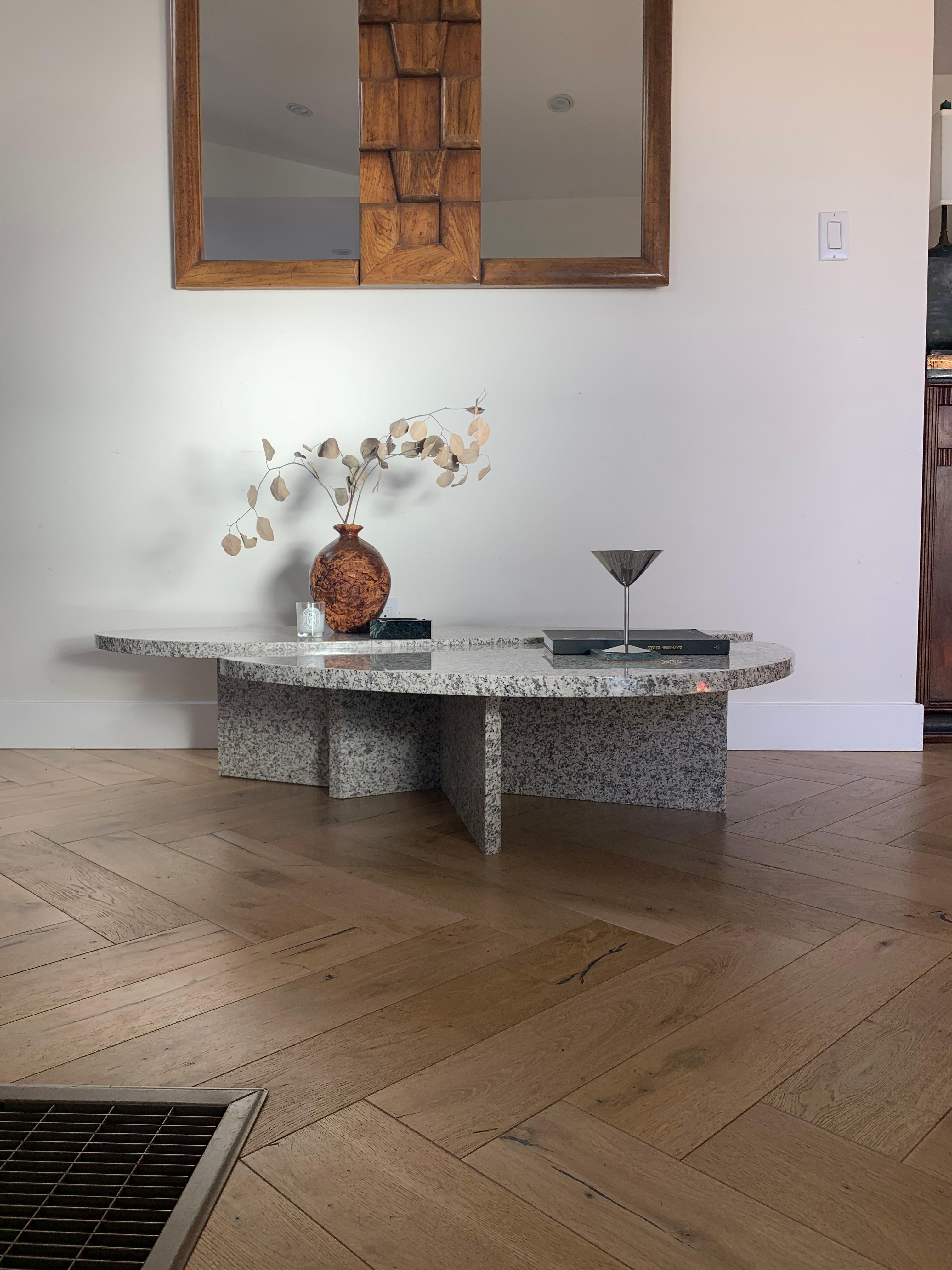 Willy Ballez Granite Marble “Petal” Coffee Table, circa 1975 In Good Condition In View Park, CA