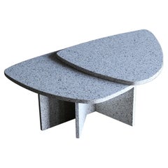 Willy Ballez Granite Petal Side Table, circa 1975