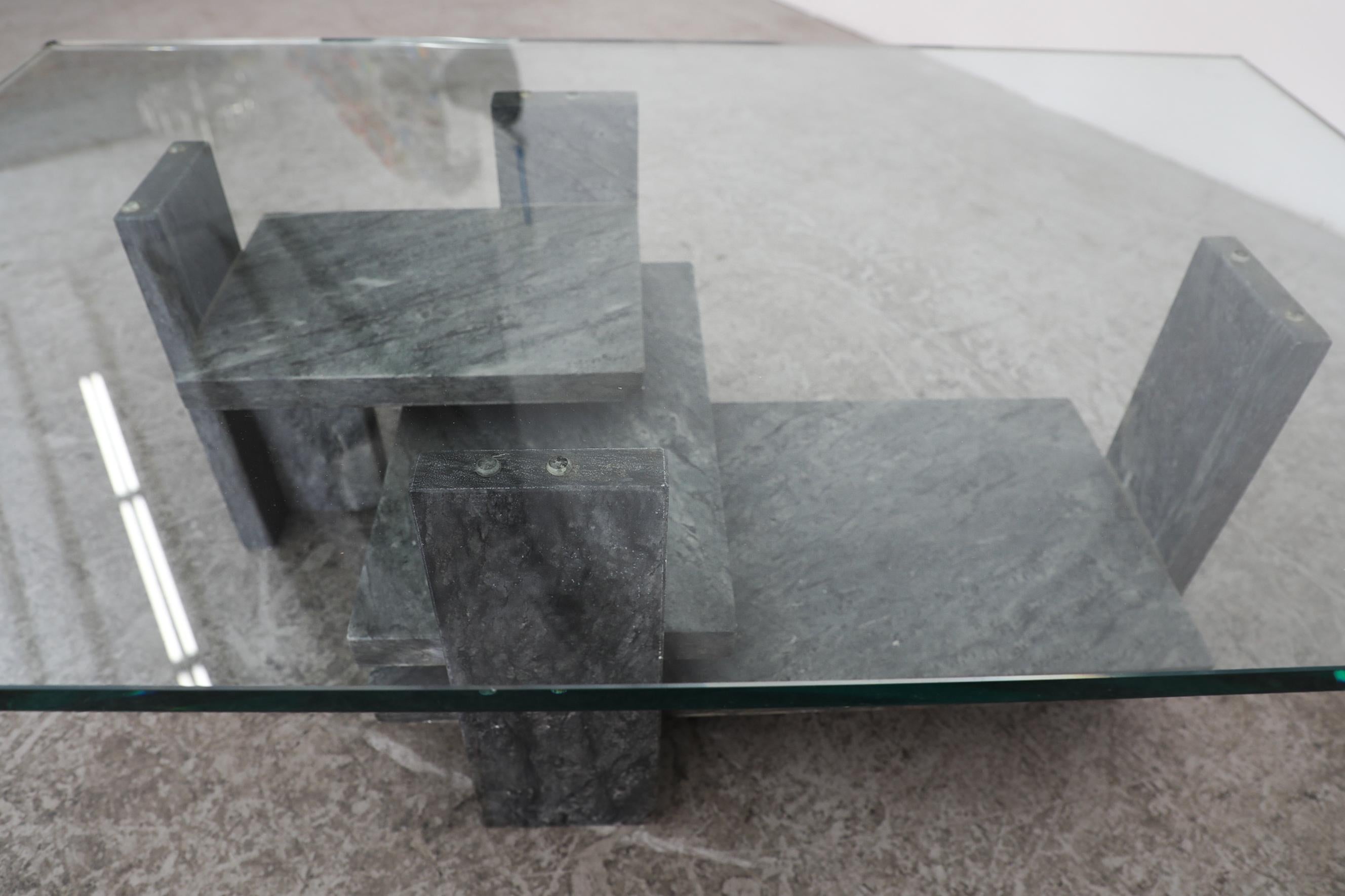 Willy Ballez Sculptural Modernist Marble Coffee Table 11