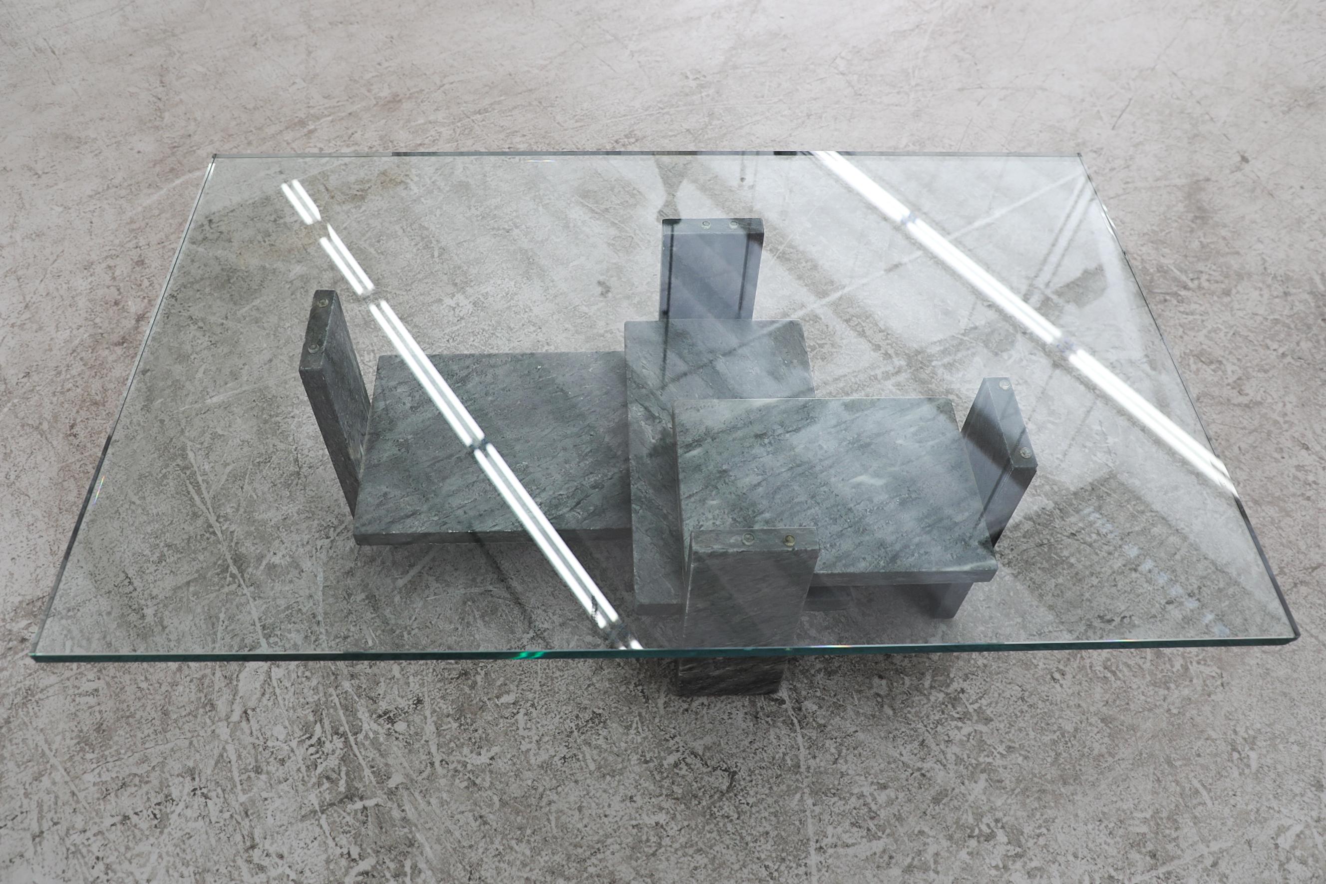 Willy Ballez Sculptural Modernist Marble Coffee Table 12