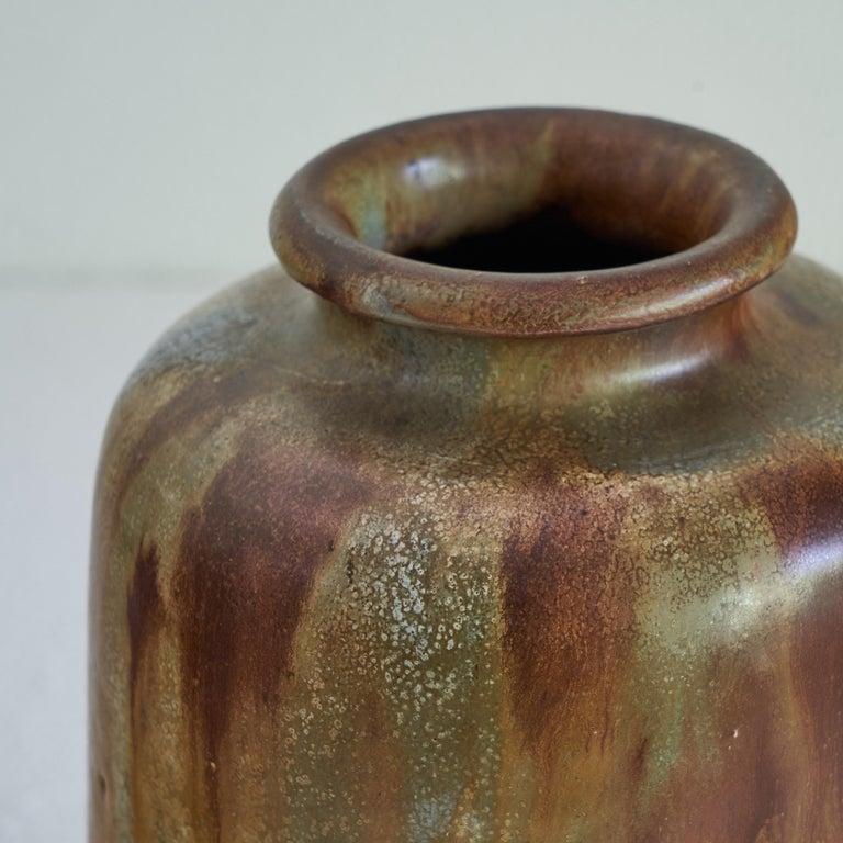 Fatto a mano Vaso in Studio Pottery Willy Biron Châtelet 'Grès Salé Grand Feu', anni '50 in vendita