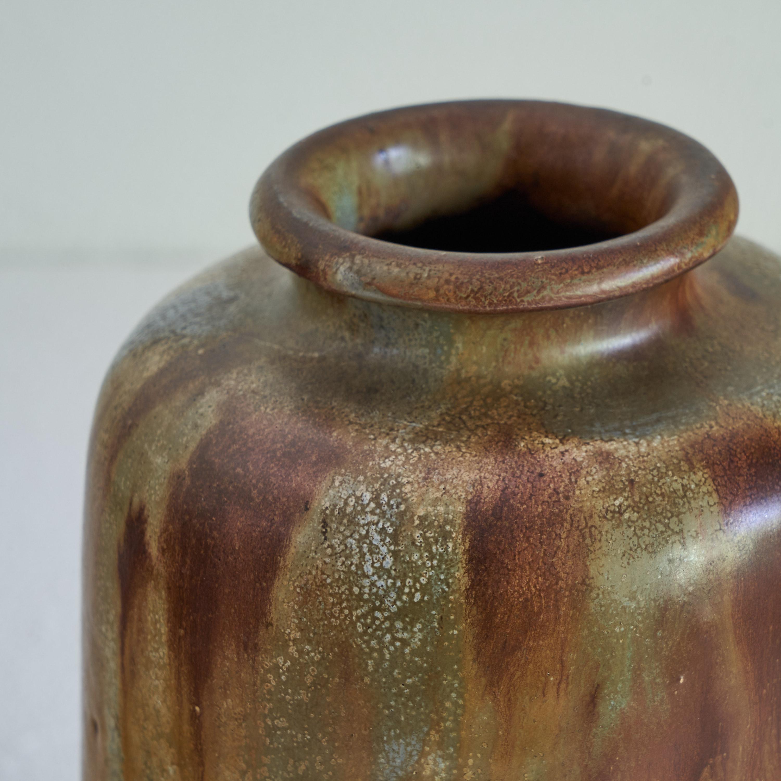 Hand-Crafted Willy Biron Châtelet 'Grès Salé Grand Feu' Studio Pottery Vase, 1950s For Sale