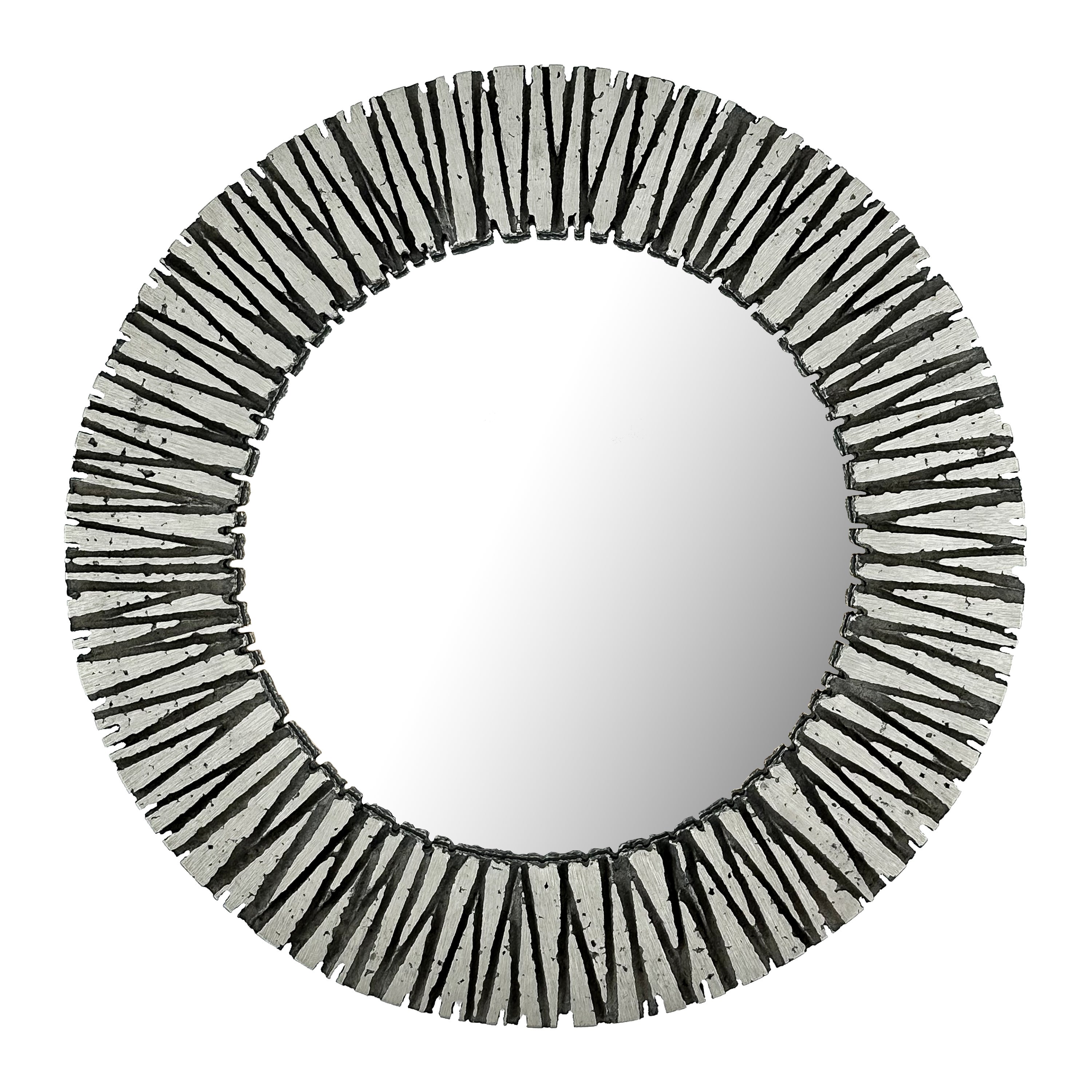 Willy Ceysens Brutalist Aluminum Wall Mirror For Sale