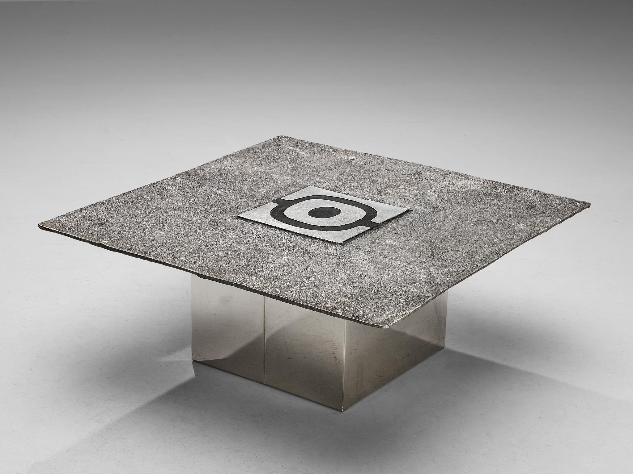 Belgian Willy Ceysens Coffee Table in Cast Aluminum