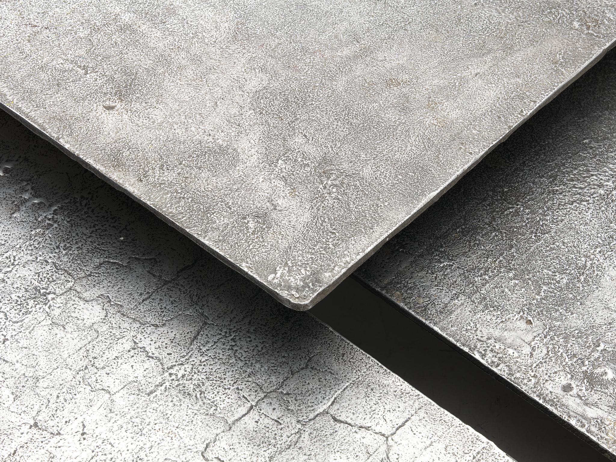 Mid-Century Modern Willy Ceysens Set of Three Coffee Tables in Cast Aluminum