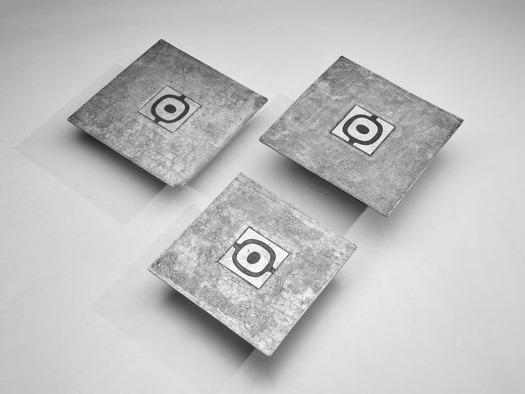 Willy Ceysens Set of Three Coffee Tables in Cast Aluminum 3