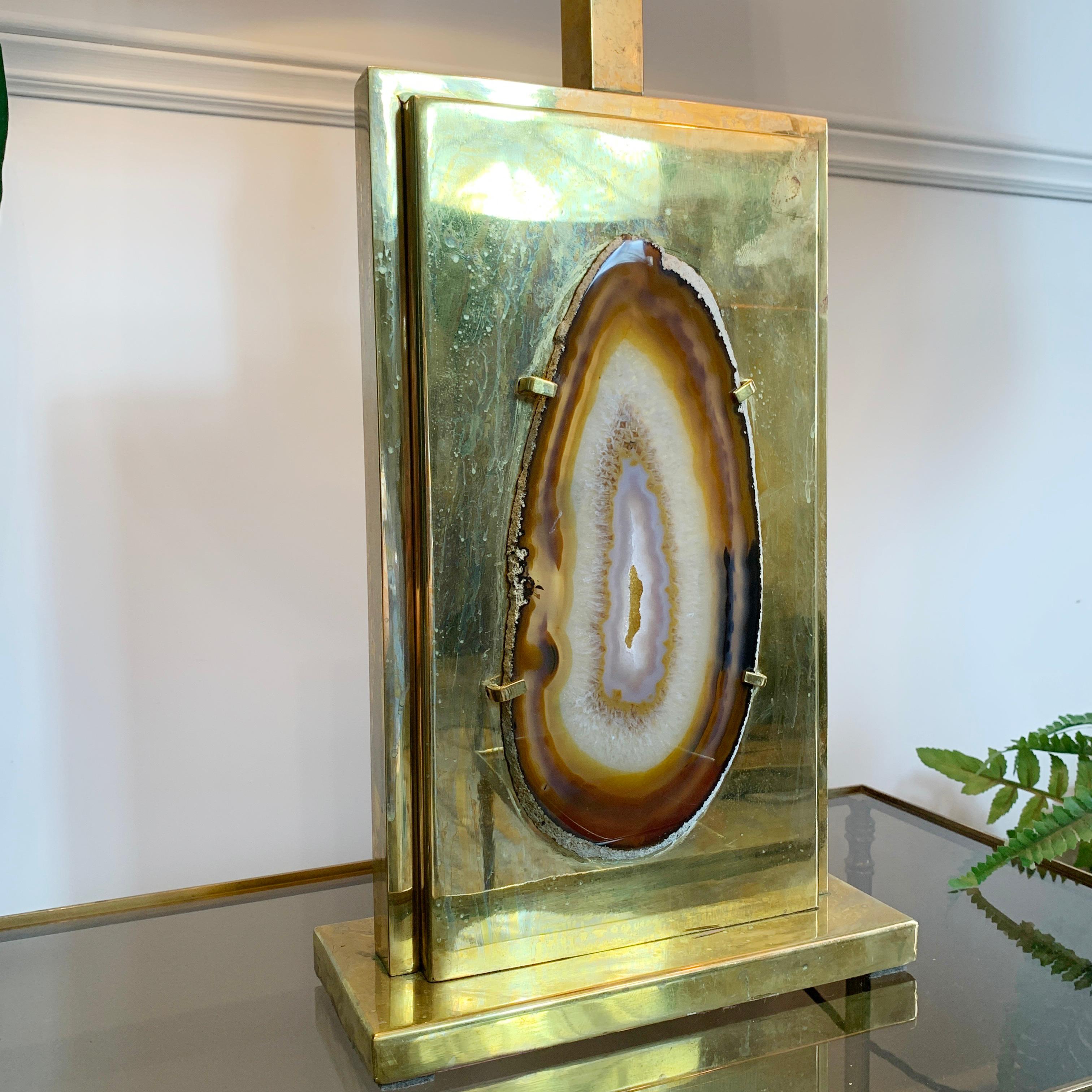 agate slice lamp