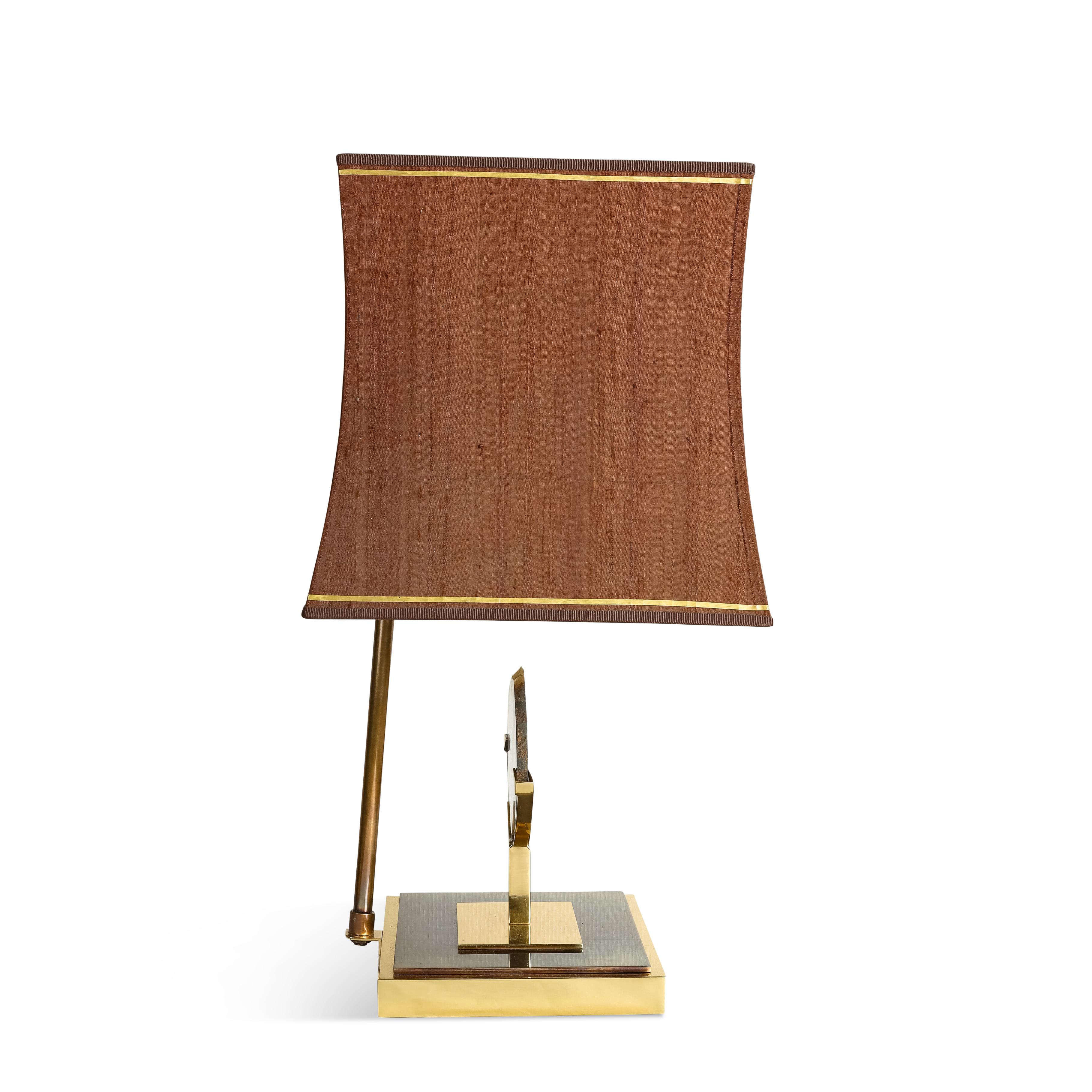 Belgian Willy Daro Agate Table Lamp For Sale