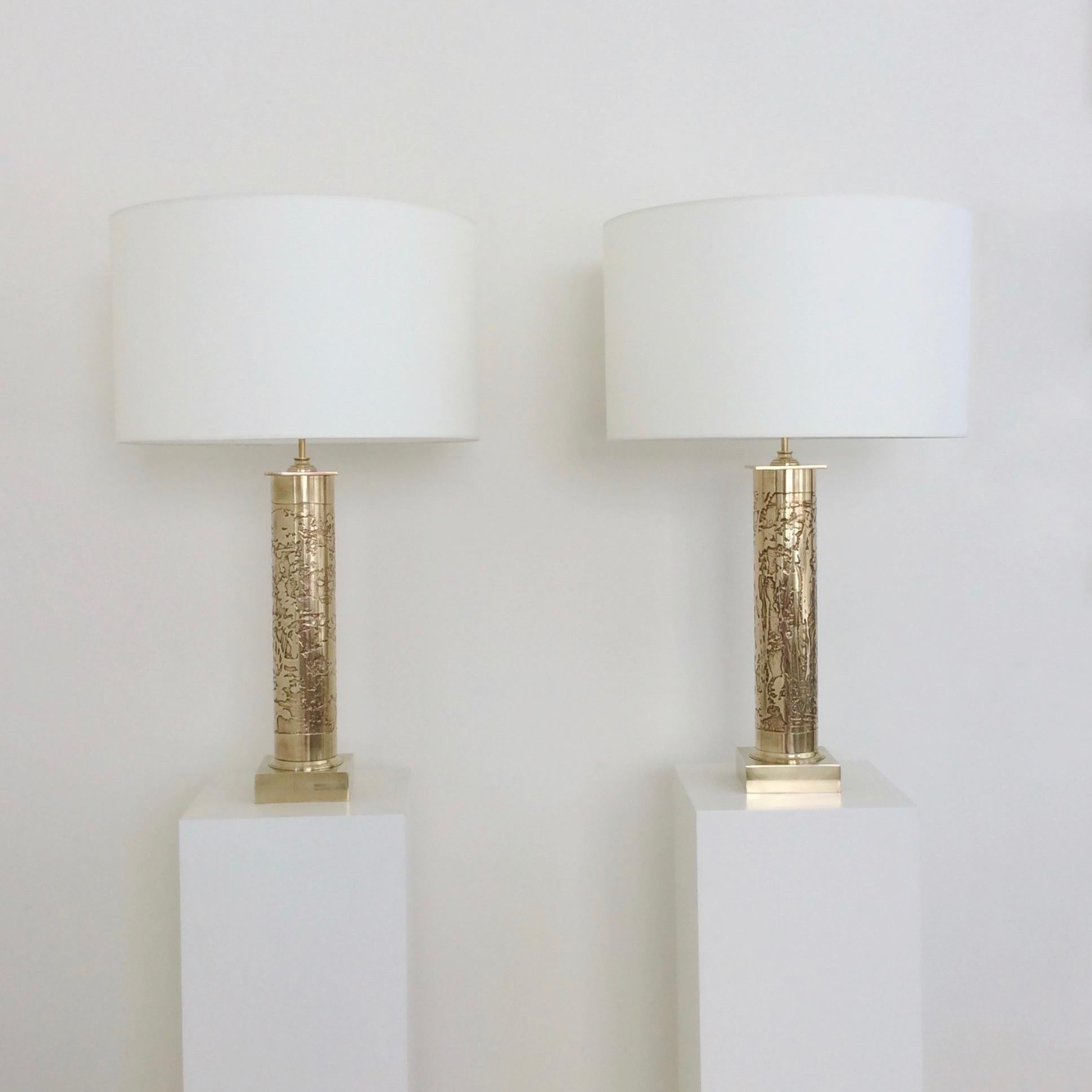 Late 20th Century Willy Daro Attributed Design Pair of Table Lamps, circa 1975, Belgium