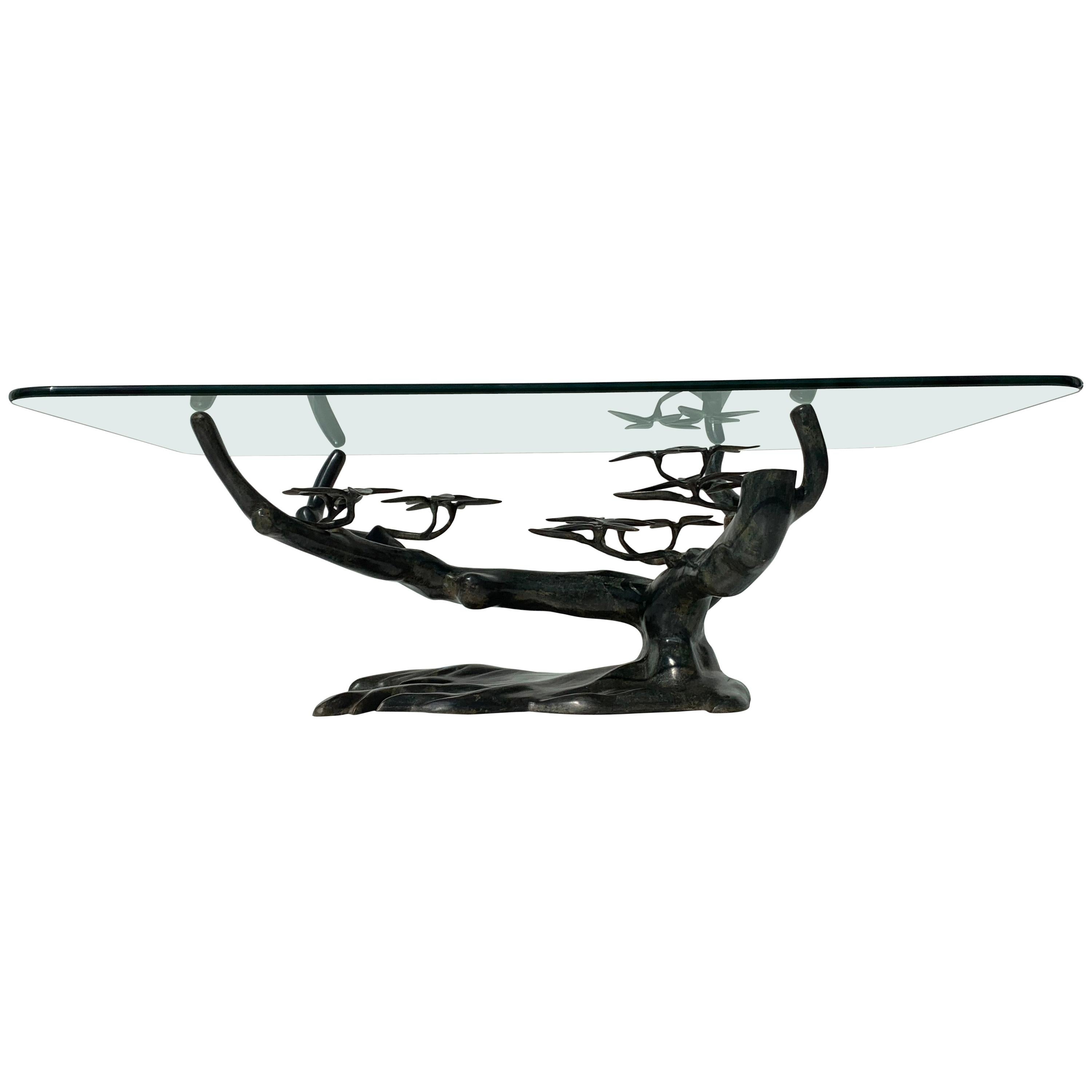 Willy Daro Bonsai Tree Brass Coffee Table