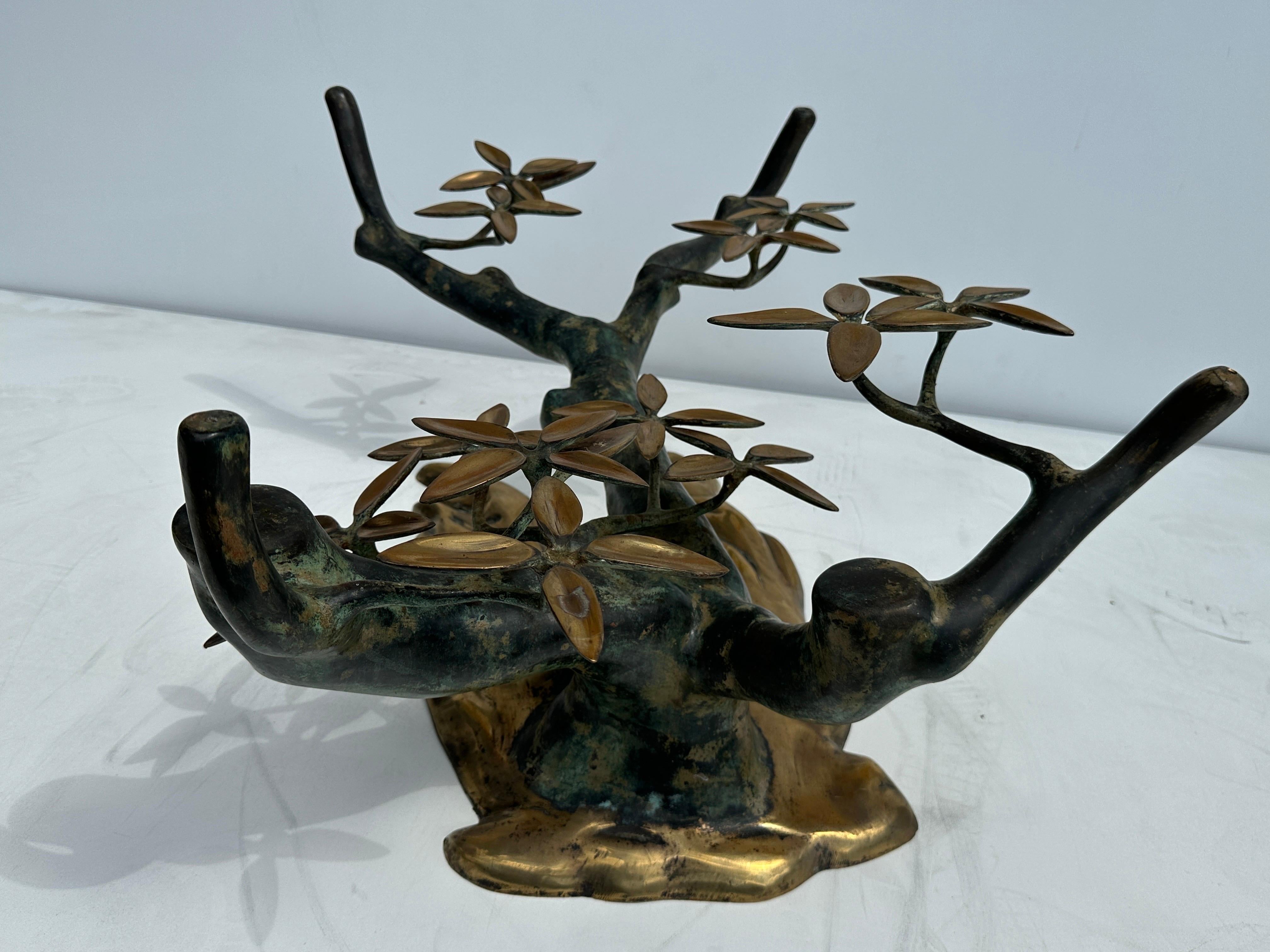 Willy Daro Brass Bonsai Tree Coffee Table For Sale 5