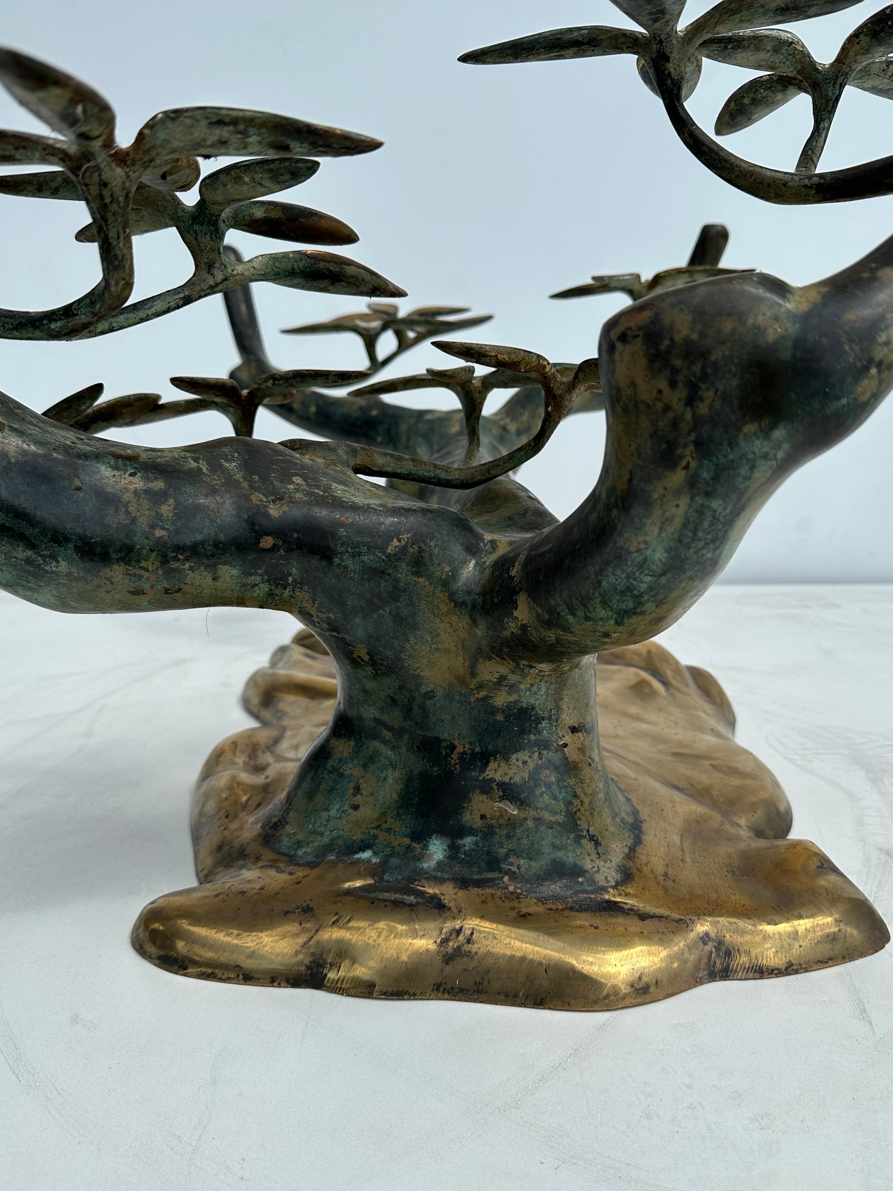 Willy Daro Brass Bonsai Tree Coffee Table For Sale 6