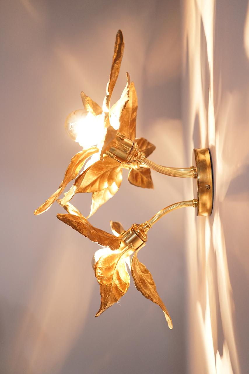 Hollywood Regency Willy Daro Brass Ceiling Or Wall Light 1970s For Sale
