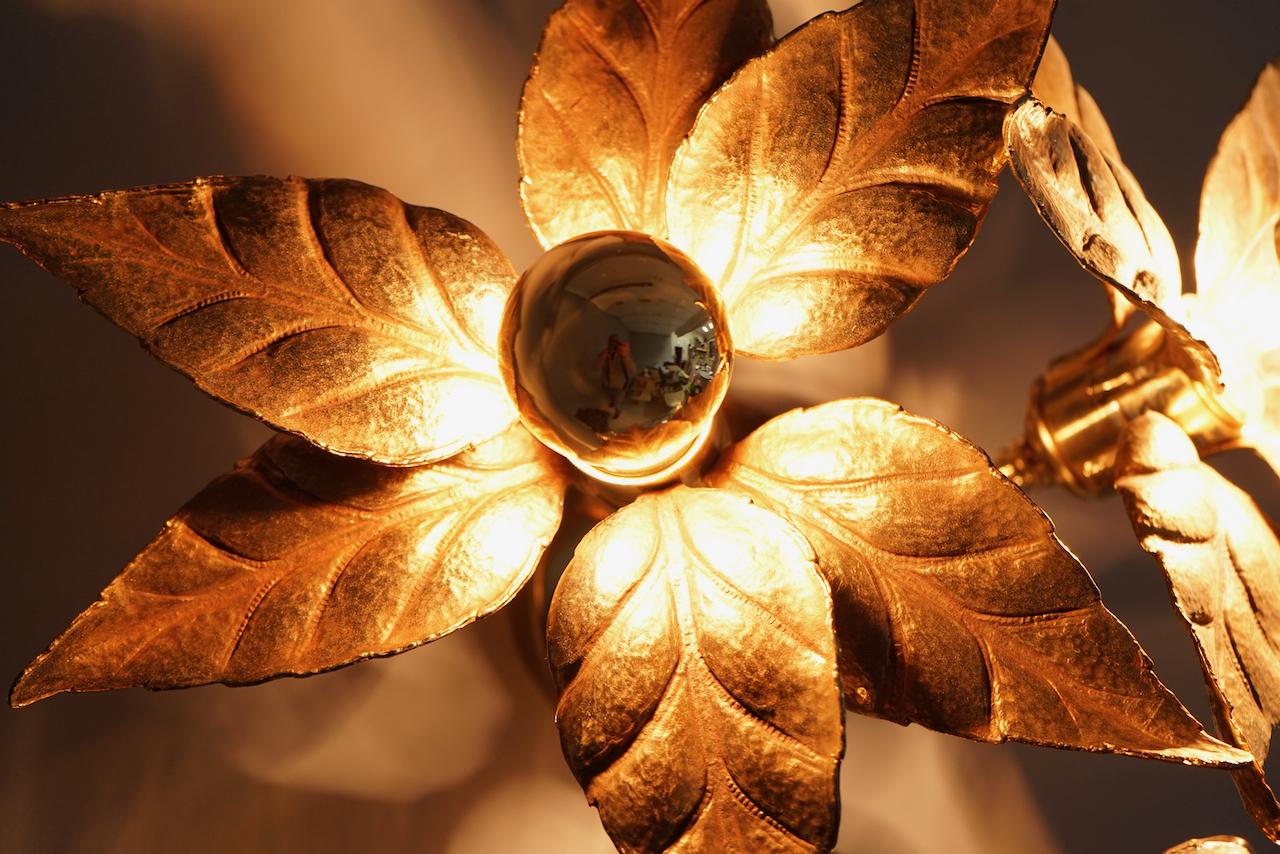 Willy Daro Brass Ceiling Or Wall Light 1970s In Good Condition For Sale In Frankfurt / Dreieich, DE