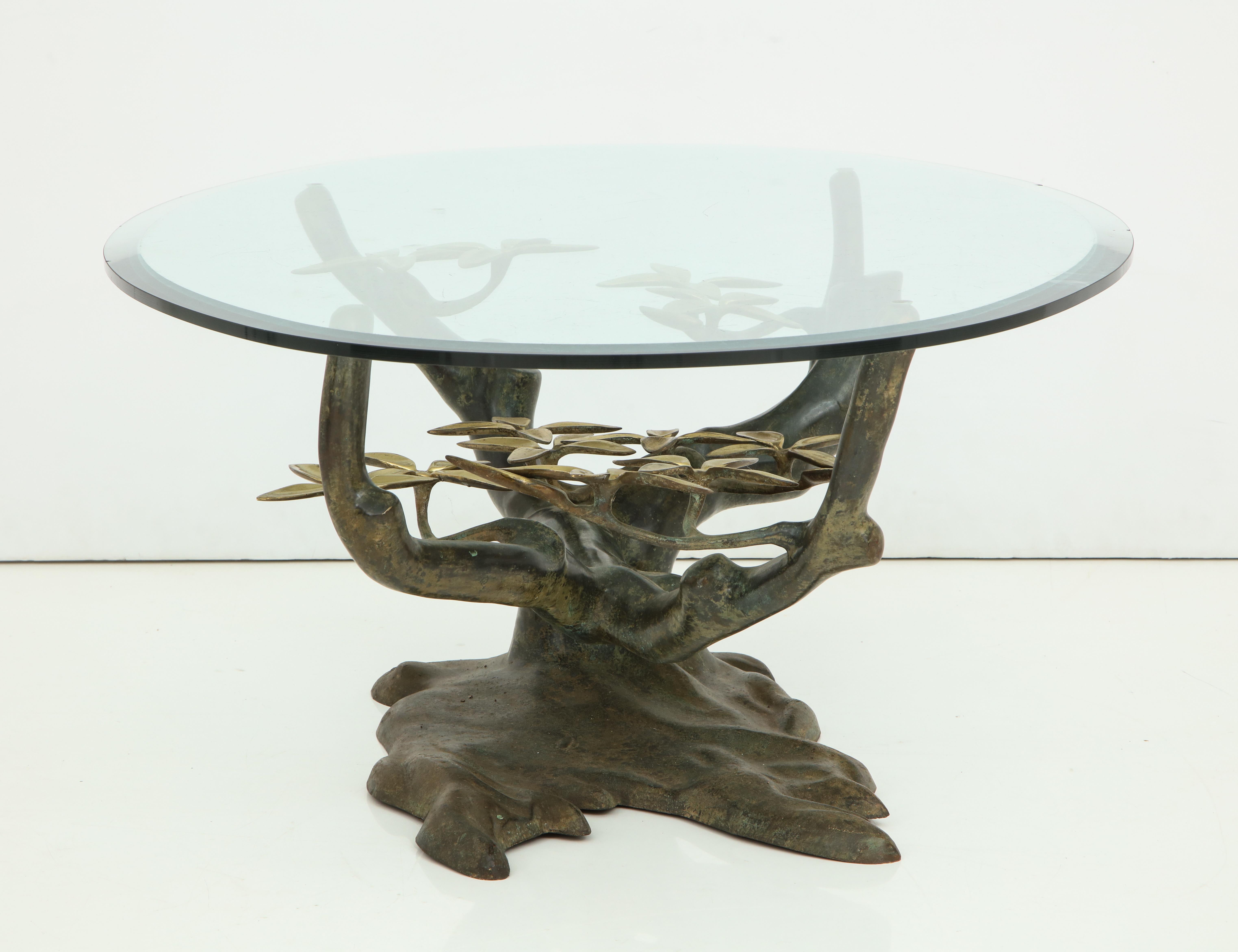 Willy Daro Bronze Tree Form Base Coffee Table 12