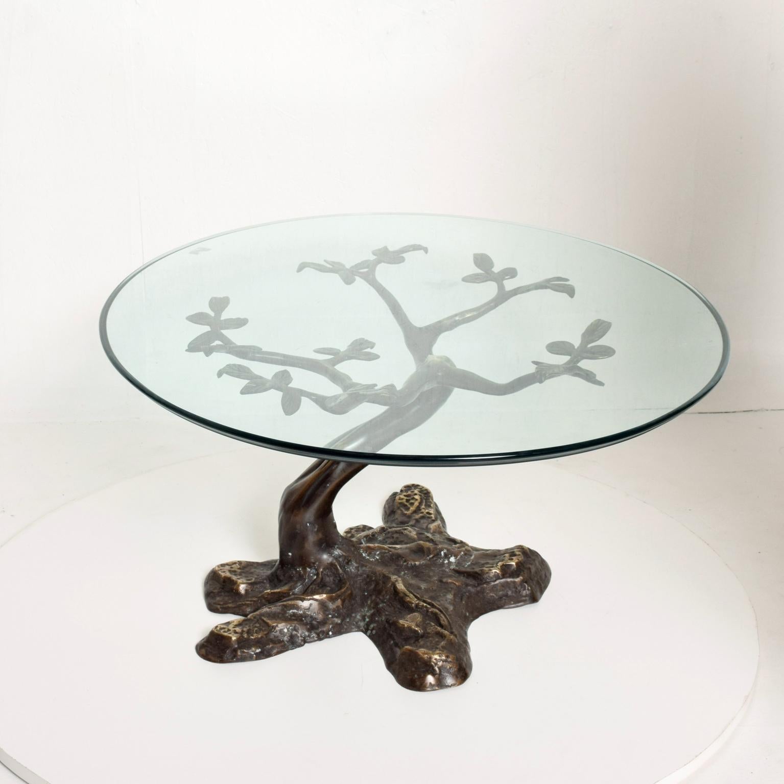 Modern Willy Daro Contemporary Postmodern Bronze Bonsai Tree Coffee Table Midcentury