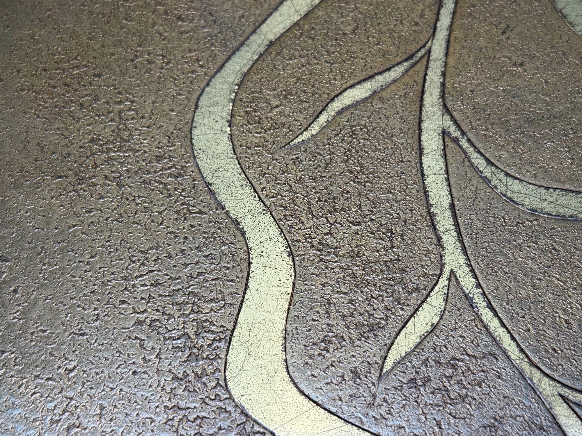 Willy Daro, laiton gravé, table basse, Belgique, années 1970 en vente 6