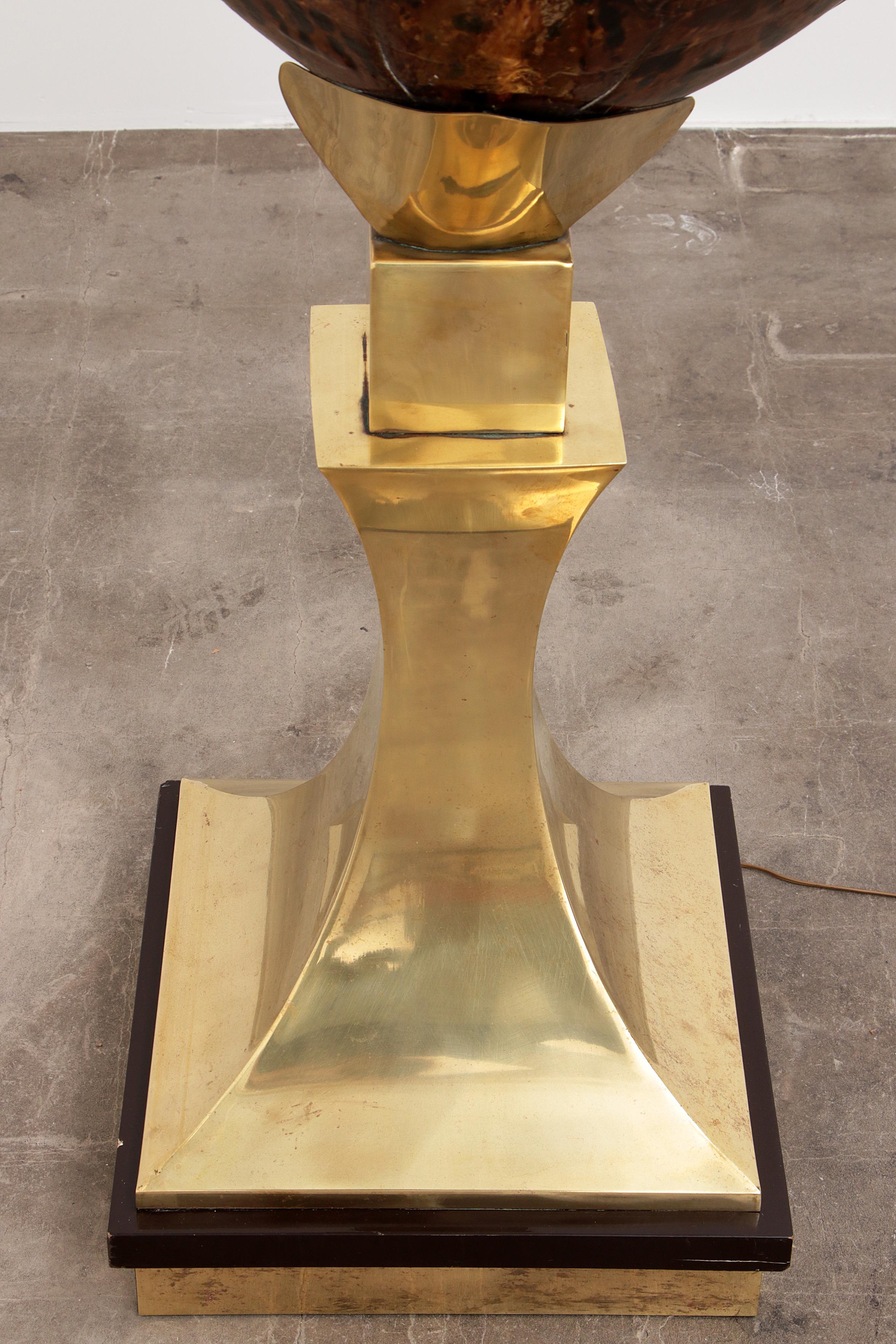 Willy Daro Floor Lamp whit  Brass basis  by Maison Jansen, 1970s 11