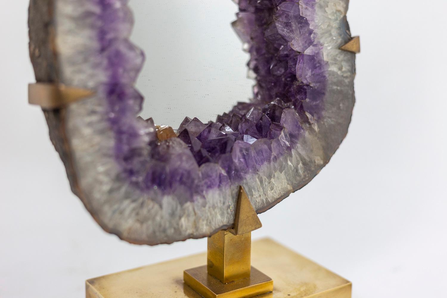 Willy Daro, Mirror Amethyst, 1970s For Sale 2