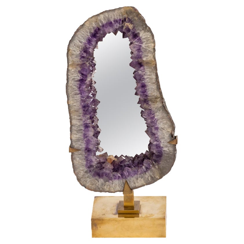 Willy Daro, Spiegel Amethyst, 1970er Jahre im Angebot