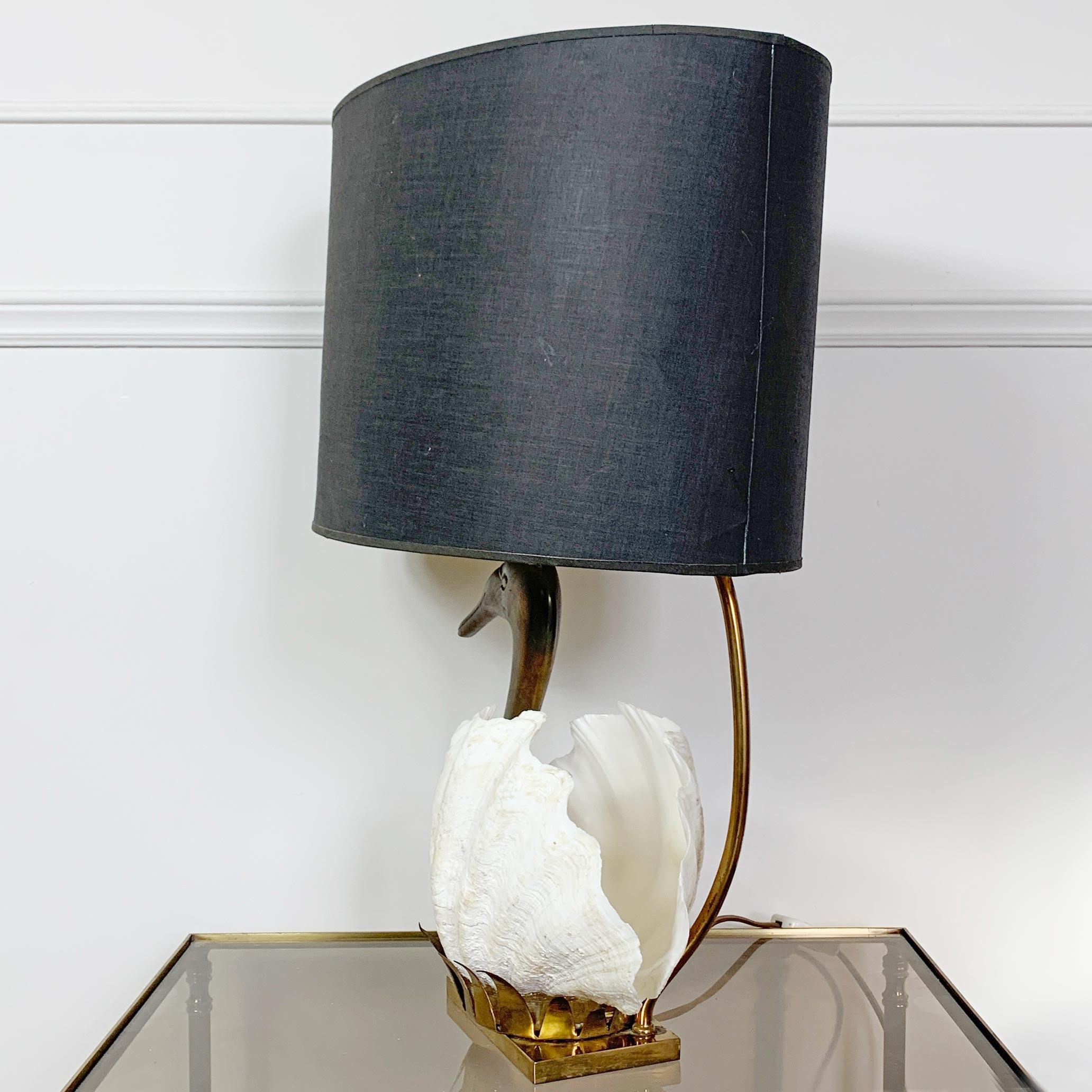 Willy Daro Swan Table Lamp White Gold , 1970s For Sale 3