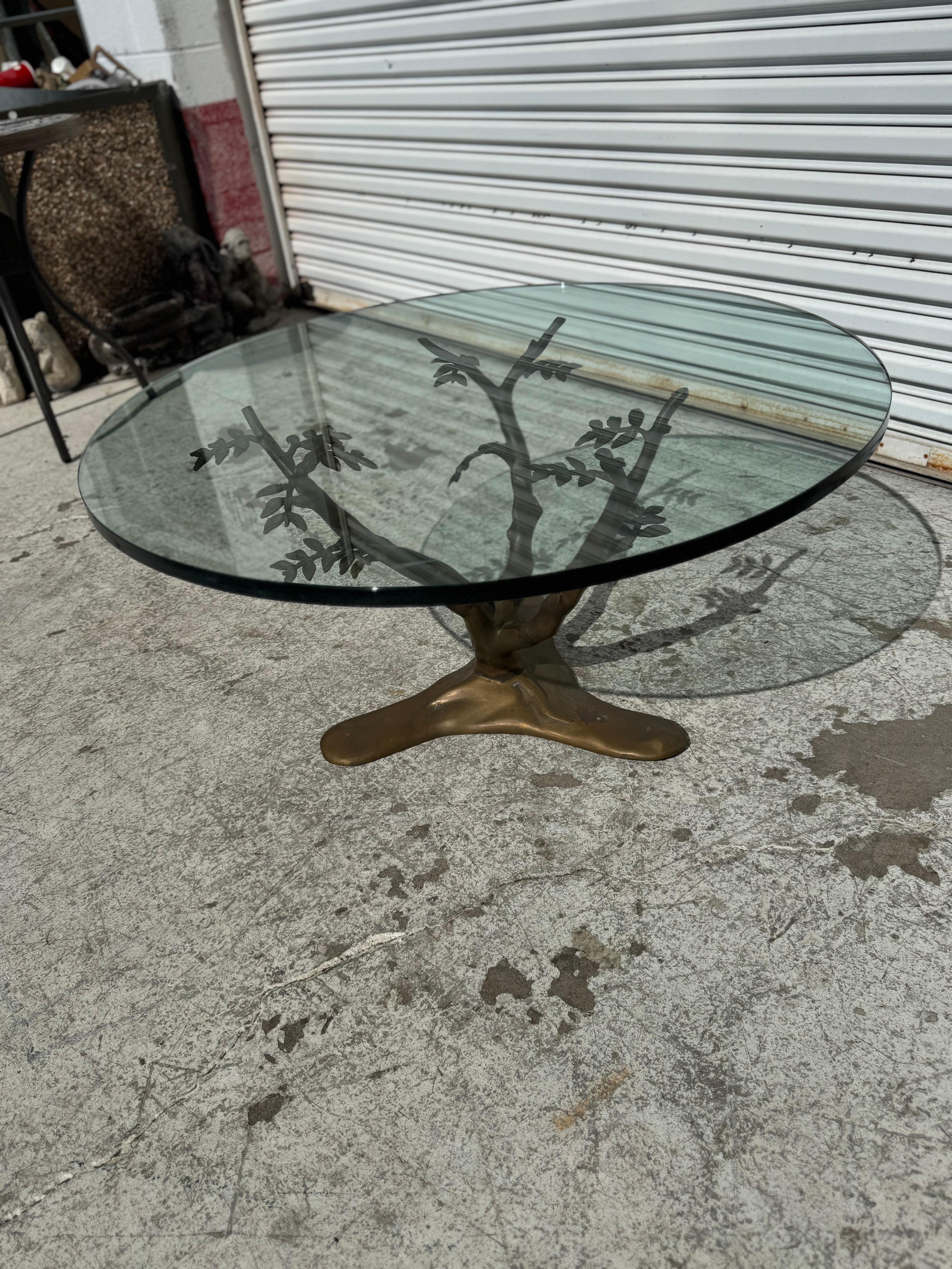 Modern Willy Daro Tree Branches Brass Coffee Table