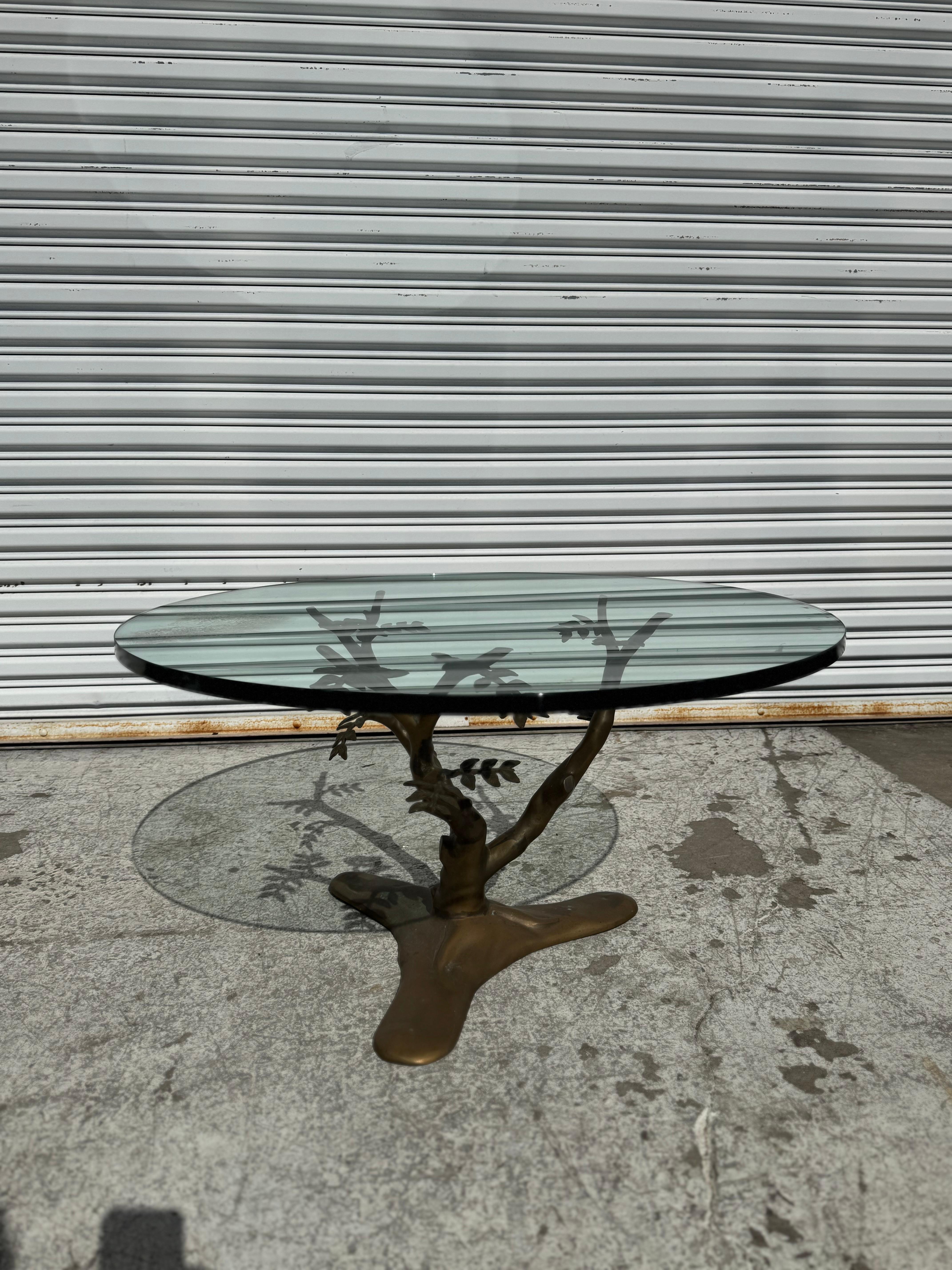 Willy Daro Tree Branches Brass Coffee Table In Good Condition In Pasadena, TX