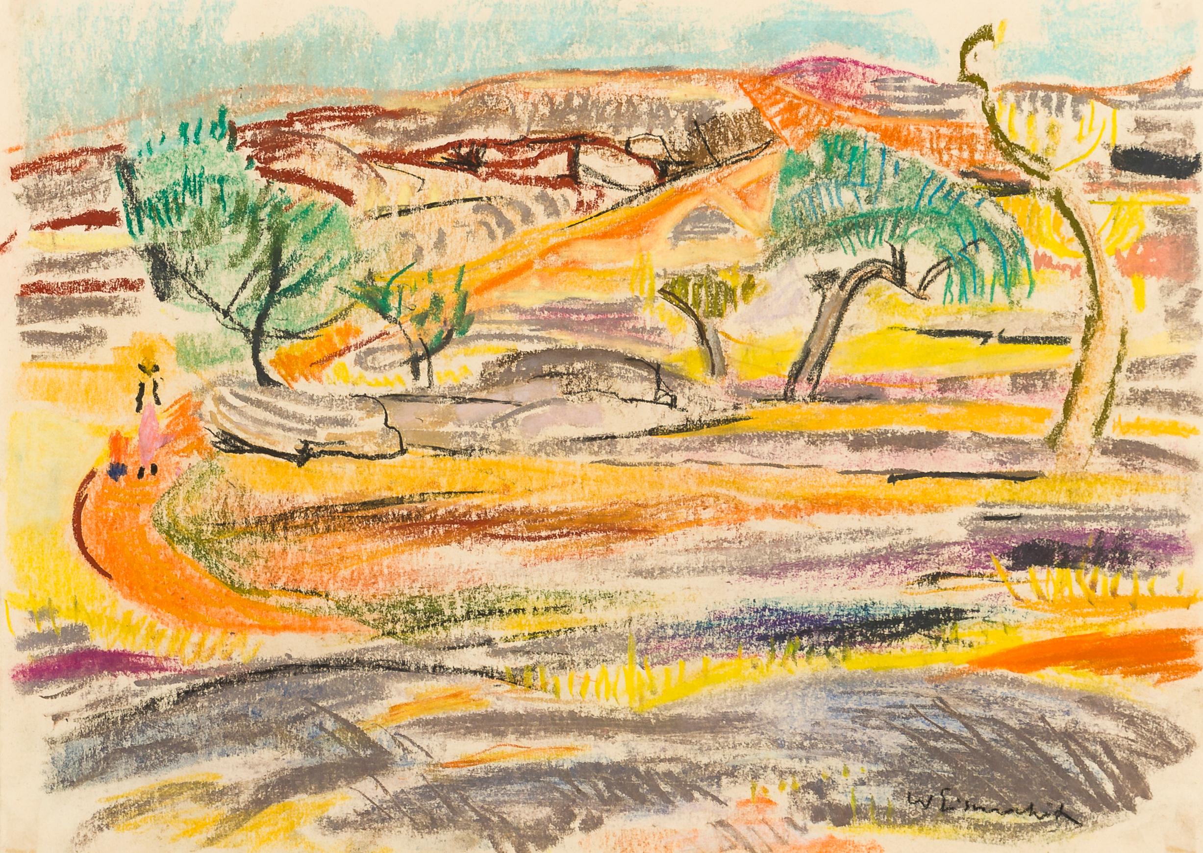 Willy Eisenschitz Landscape Painting - Weite Landschaft
