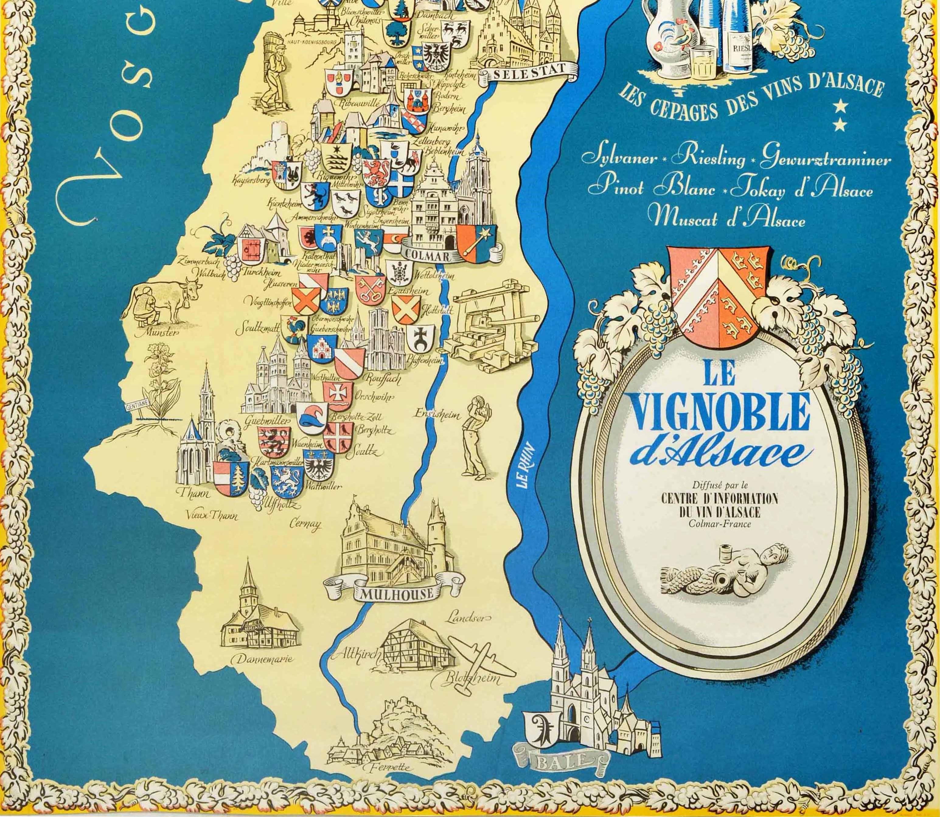 route de vin alsace map