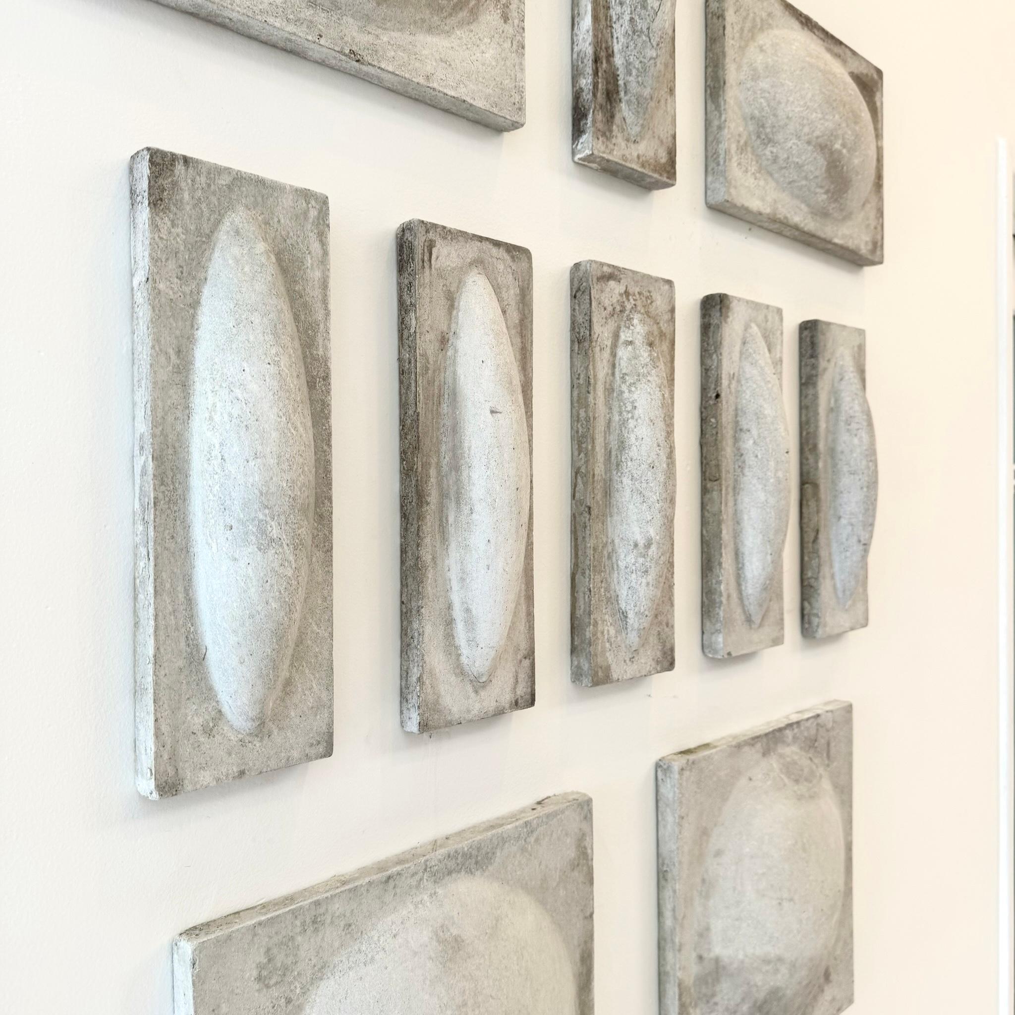 Willy Guhl 12-Piece Fiber Cement Relief Wall Sculpture, 1960s Switzerland For Sale 4