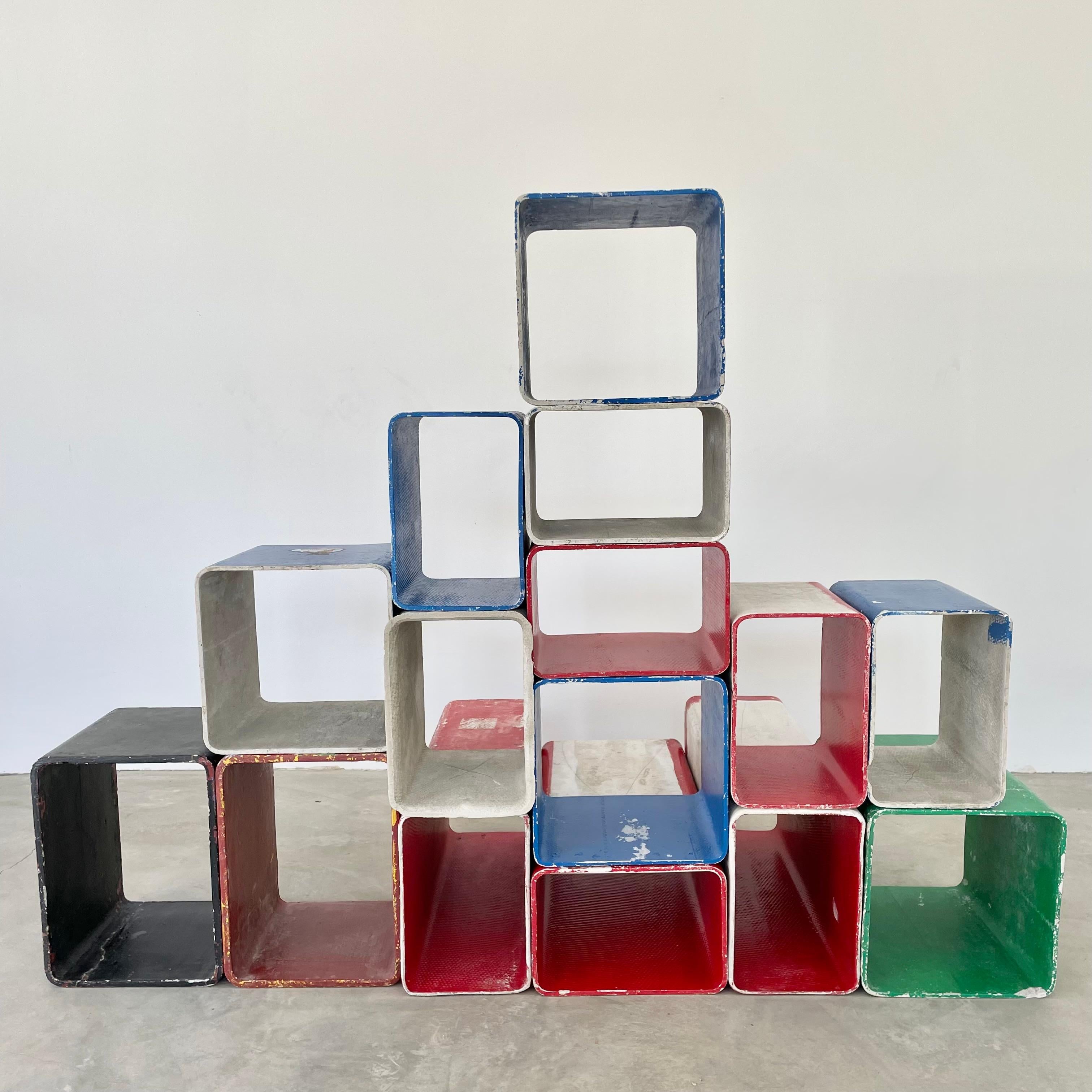 Willy Guhl 15 Piece Modular Concrete Bookcase 6