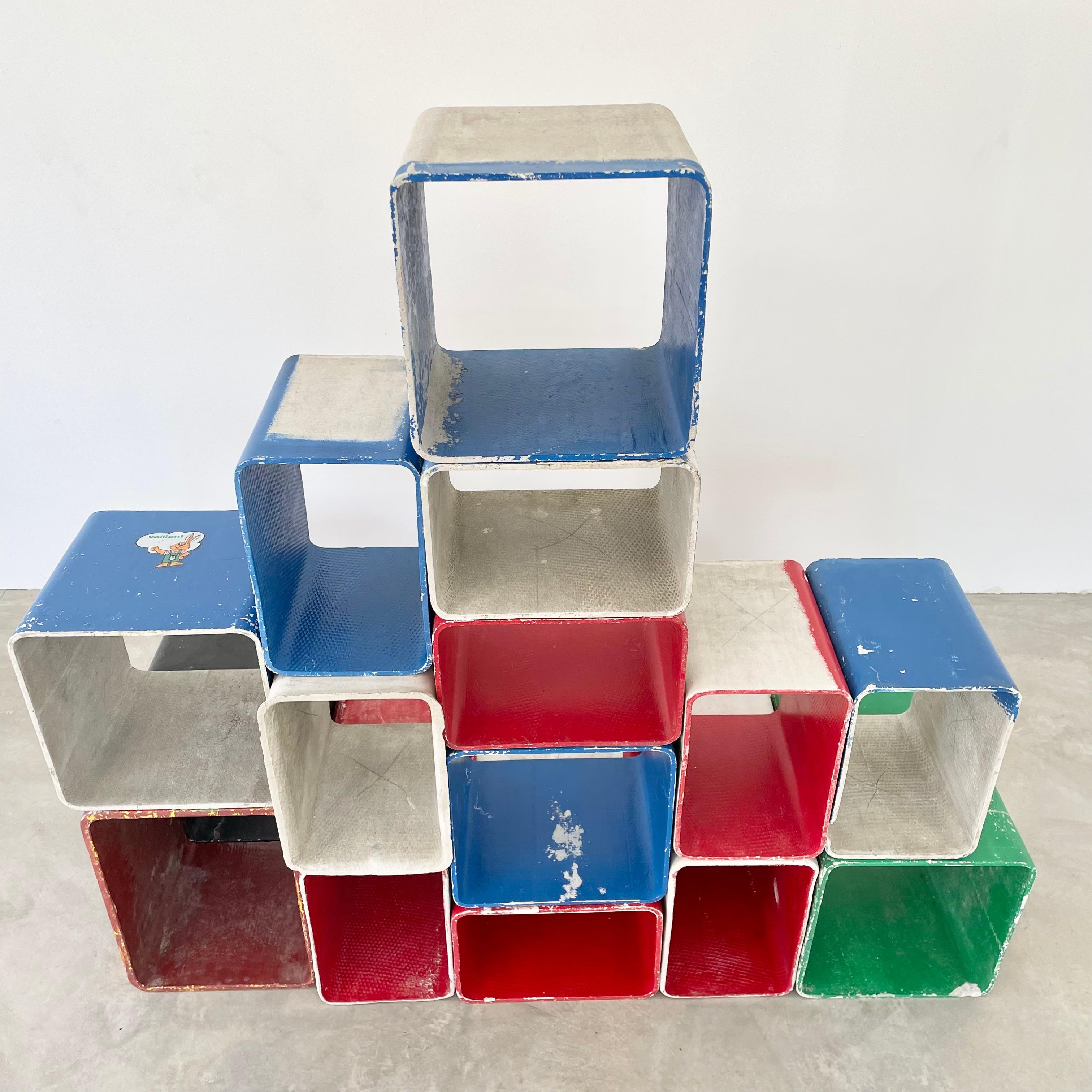 Willy Guhl 15 Piece Modular Concrete Bookcase 3