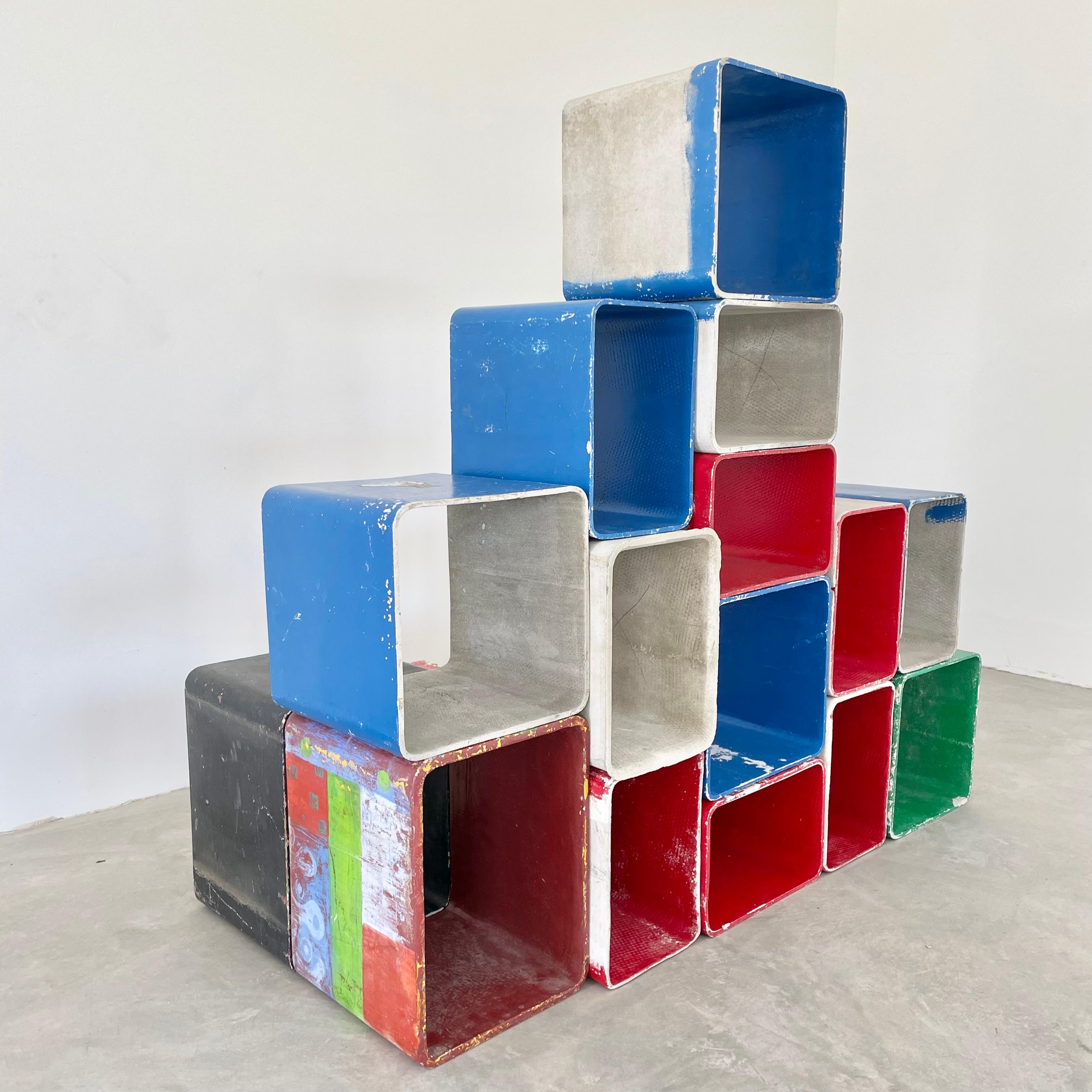 Willy Guhl 15 Piece Modular Concrete Bookcase 4