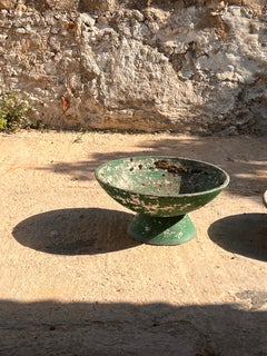 Willy Guhl 1950's fiberconcrete 80cm bowls a Green on base and a grey